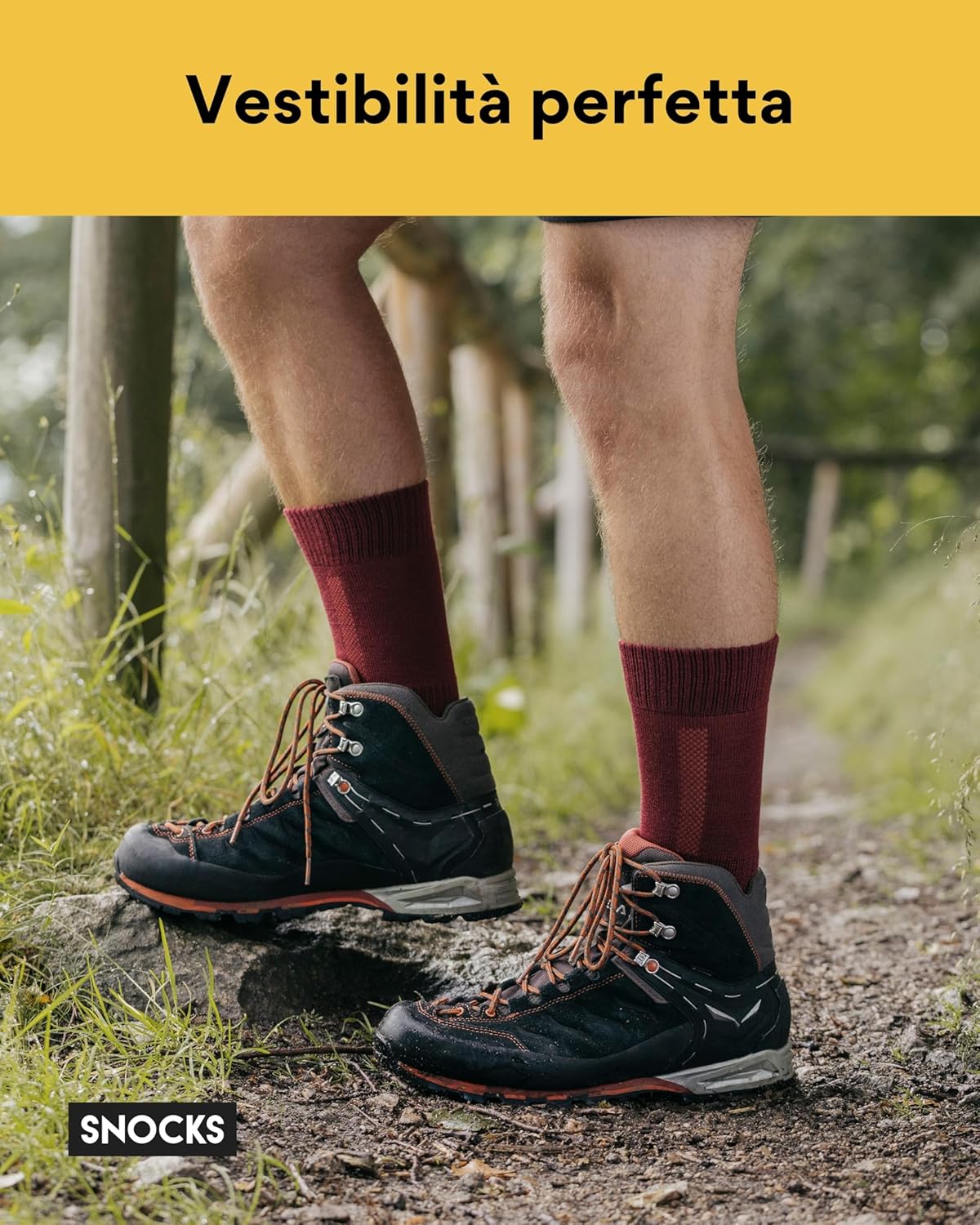 Thumbnail 1 de Snocks Calze Trekking unisex in lana Merino, termiche e traspiranti (taglia 35-50) con tecnologia anti vesciche