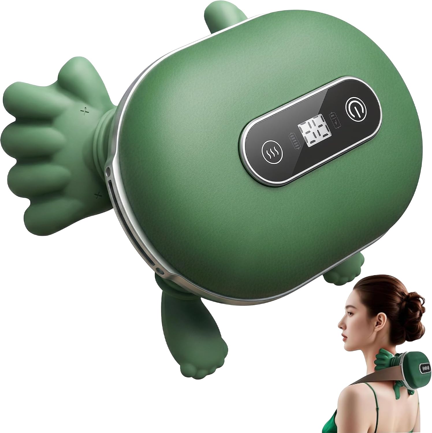 Detalle de Massagegerät 4D Nackenmassagegerät mit Touchscreen-Tasten, 3 Programmen und 2 Heizstufen