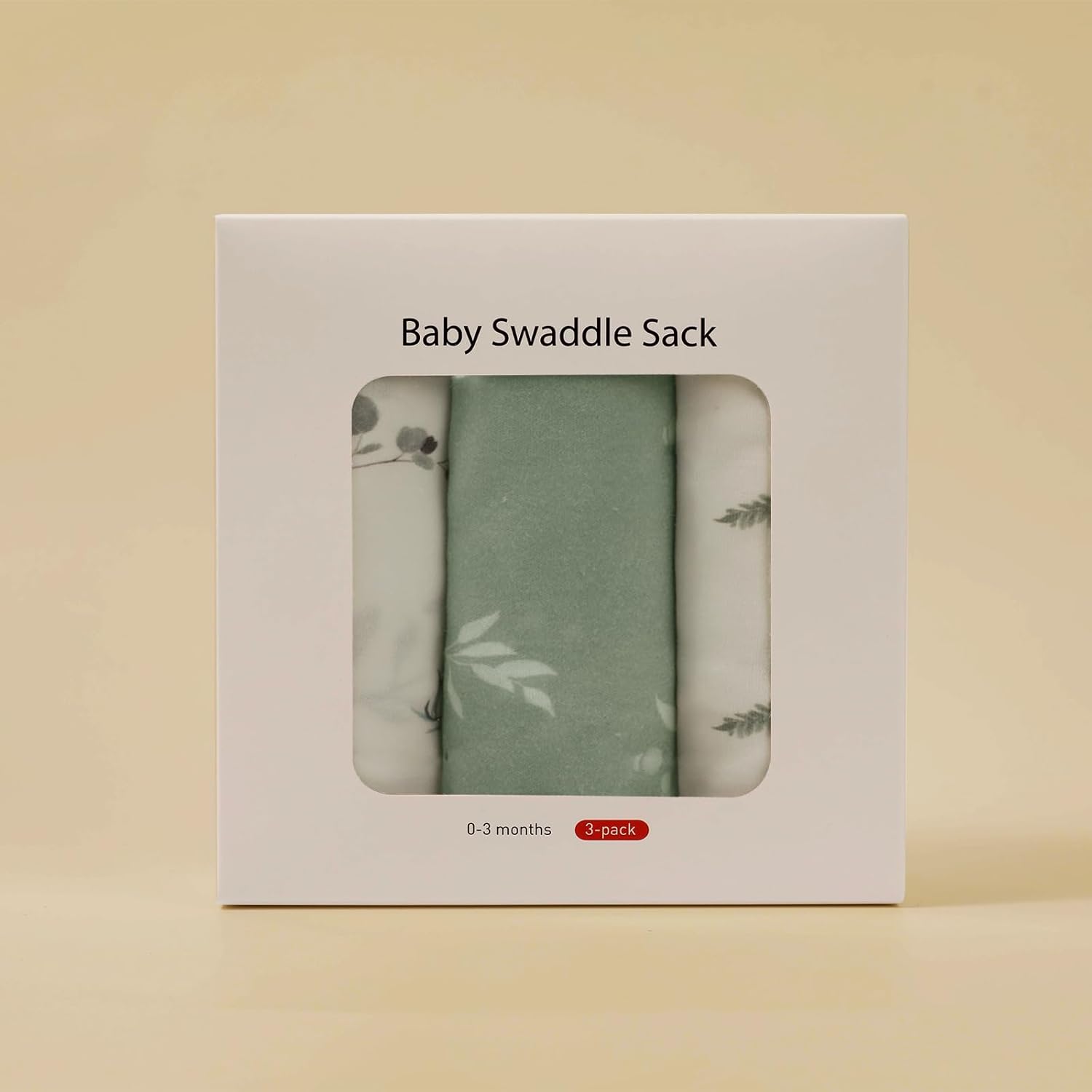 Thumbnail 6 de Soarwg Kids 0–3 Months Baby Swaddle Blanket Set (3-Pack, Green) – 100% Cotton, Adjustable with Velcro
