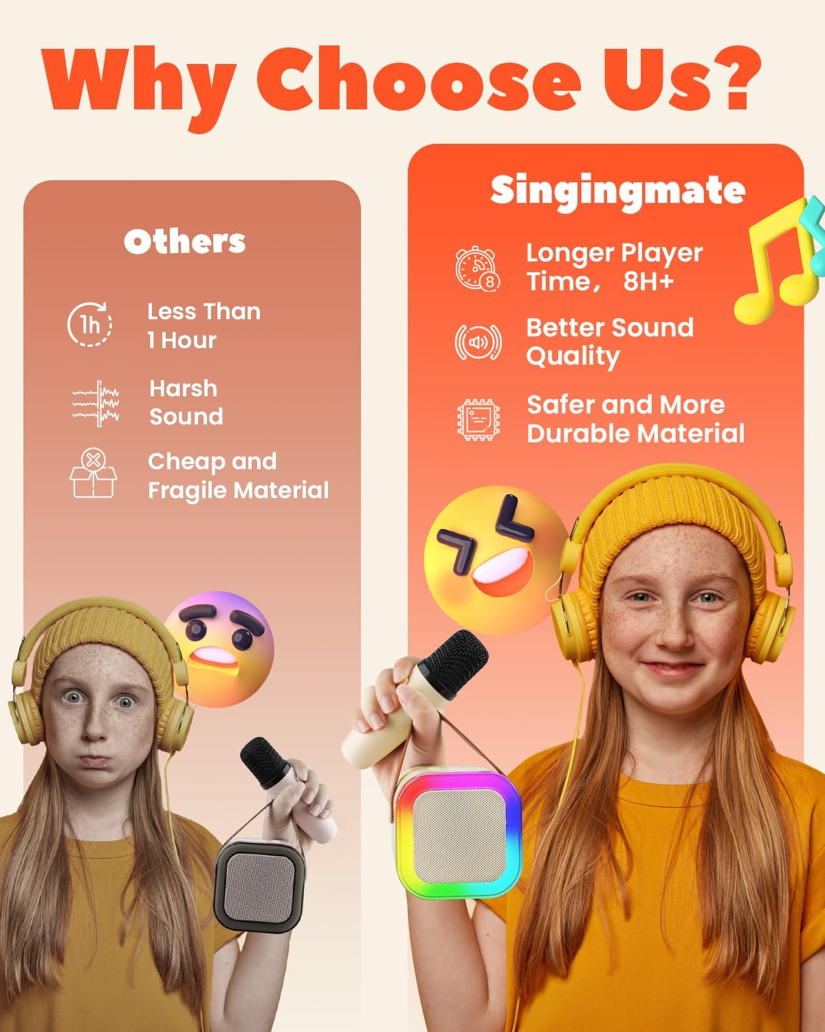 Thumbnail 1 de Kids Karaoke Machine 2 Microphones: Portable 3-in-1 Fun for Ages 3–12