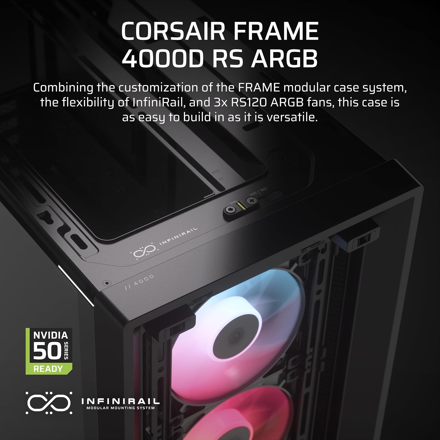 Detalle 2 de CORSAIR FRAME 4000D RS ARGB Mid-Tower PC Case