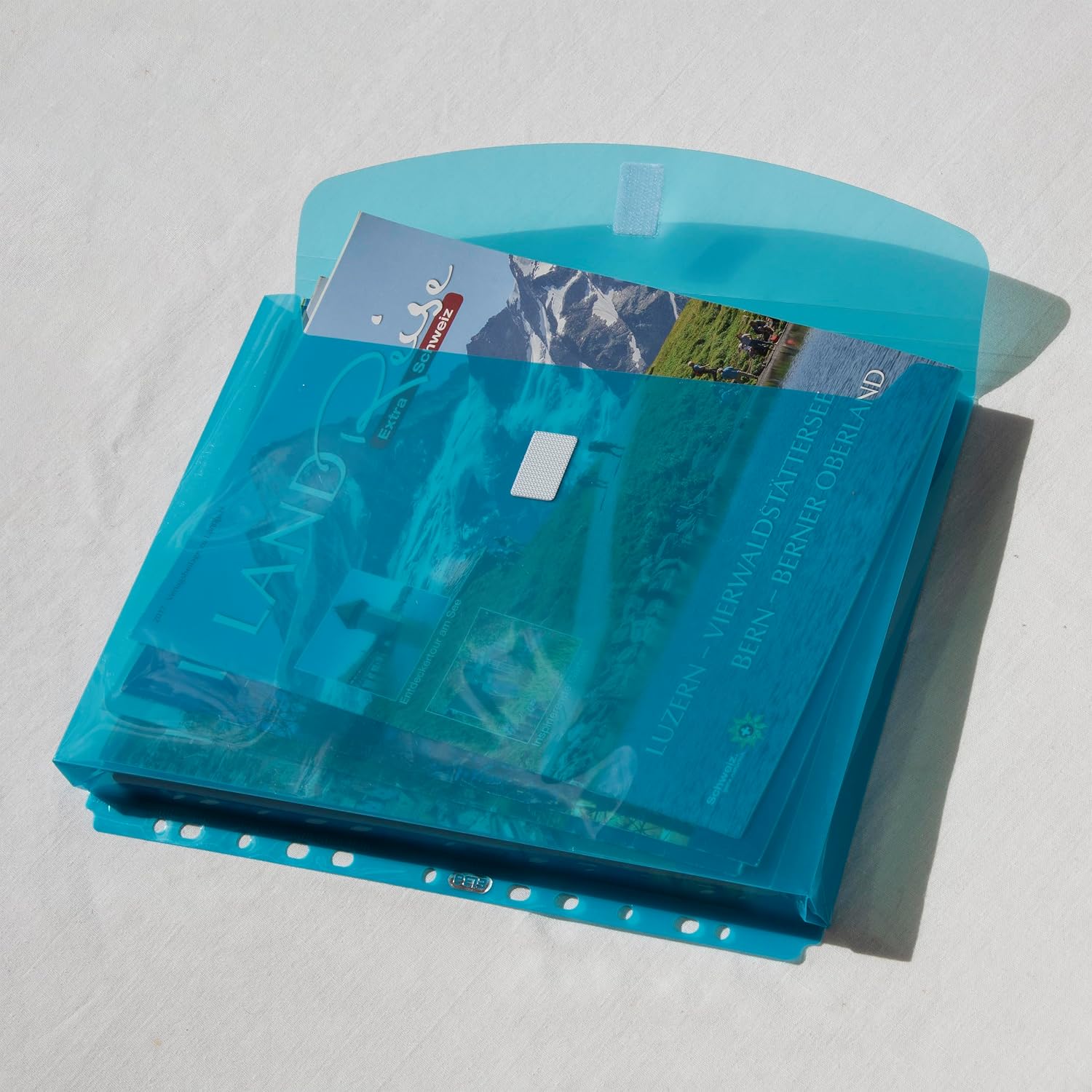 Thumbnail 6 de Elba Dokumenten-Mappen A4, Taschen mit Klett-Verschluss – 12 Stück, 6 Farben