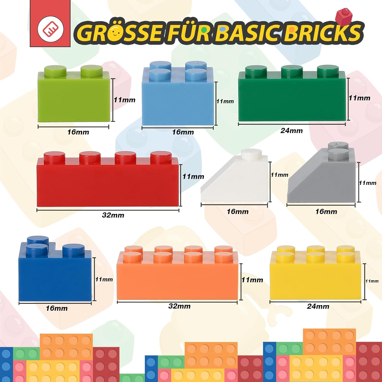 Detalle 2 de HUIZDQ 1000‑Stücke Classic Bausteine Set – kompatibel mit allen großen Marken, ab 6 Jahren