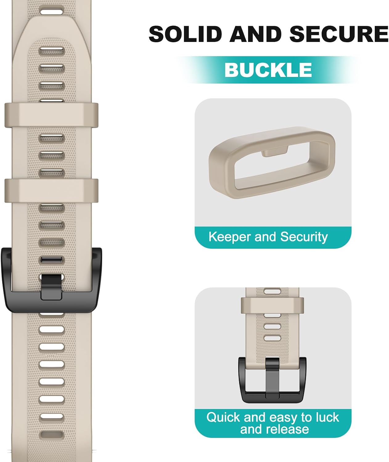 Detalle 2 de OVERSTEP Silicone Strap for Garmin Approach S70 47mm