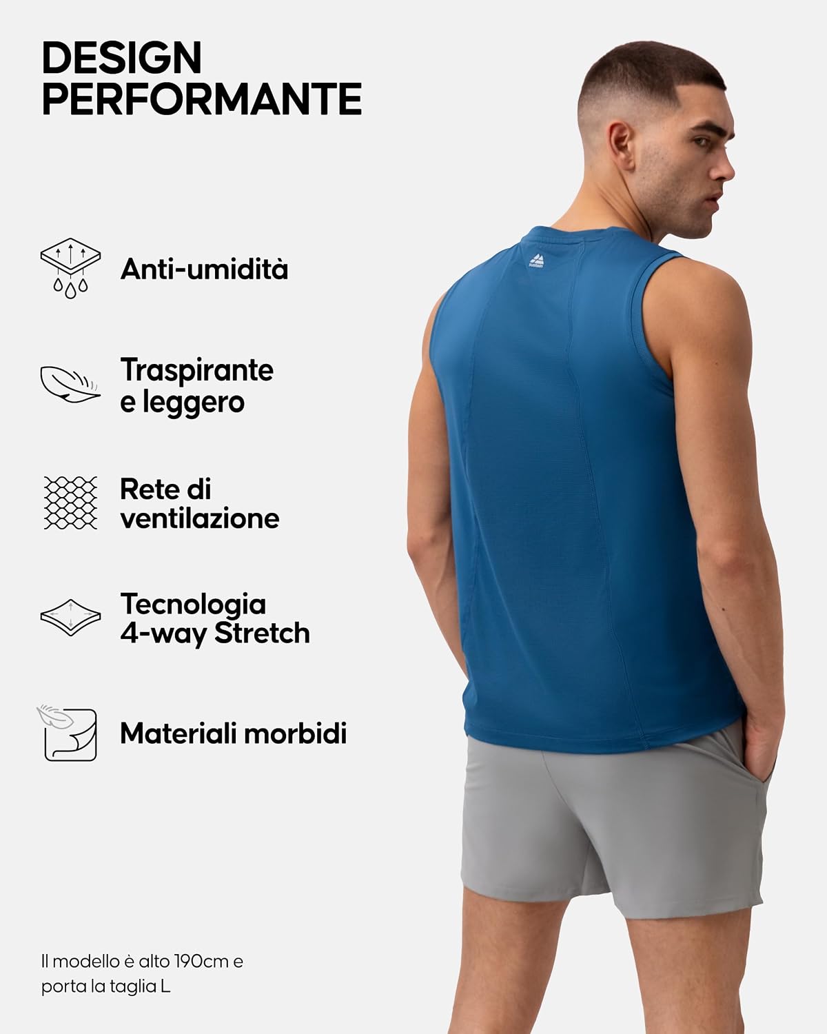 Detalle de Danish Endurance Canotta fitness quick dry