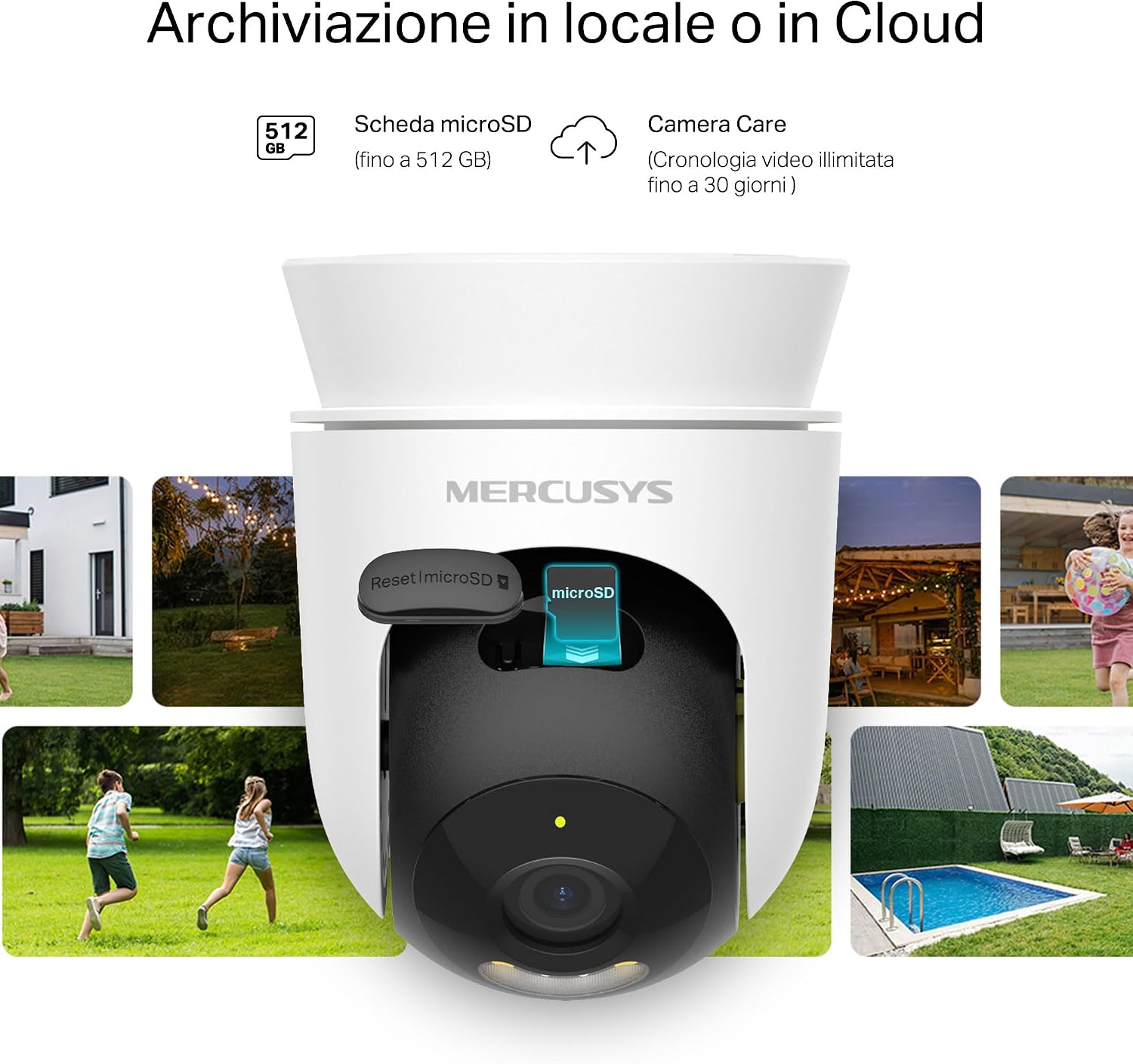 Thumbnail 6 de MERCUSYS MC500 Telecamera WiFi per esterno 360° 512GB