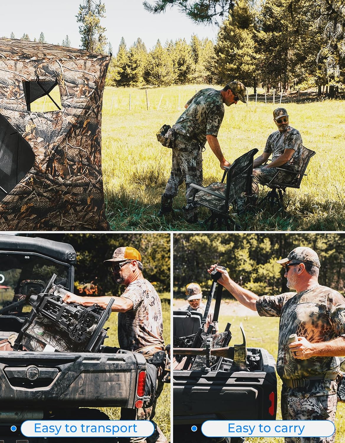 Thumbnail 6 de KEMIMOTO B1702-00302CM Hunting Blind Chair, 360° Swivel, Camo