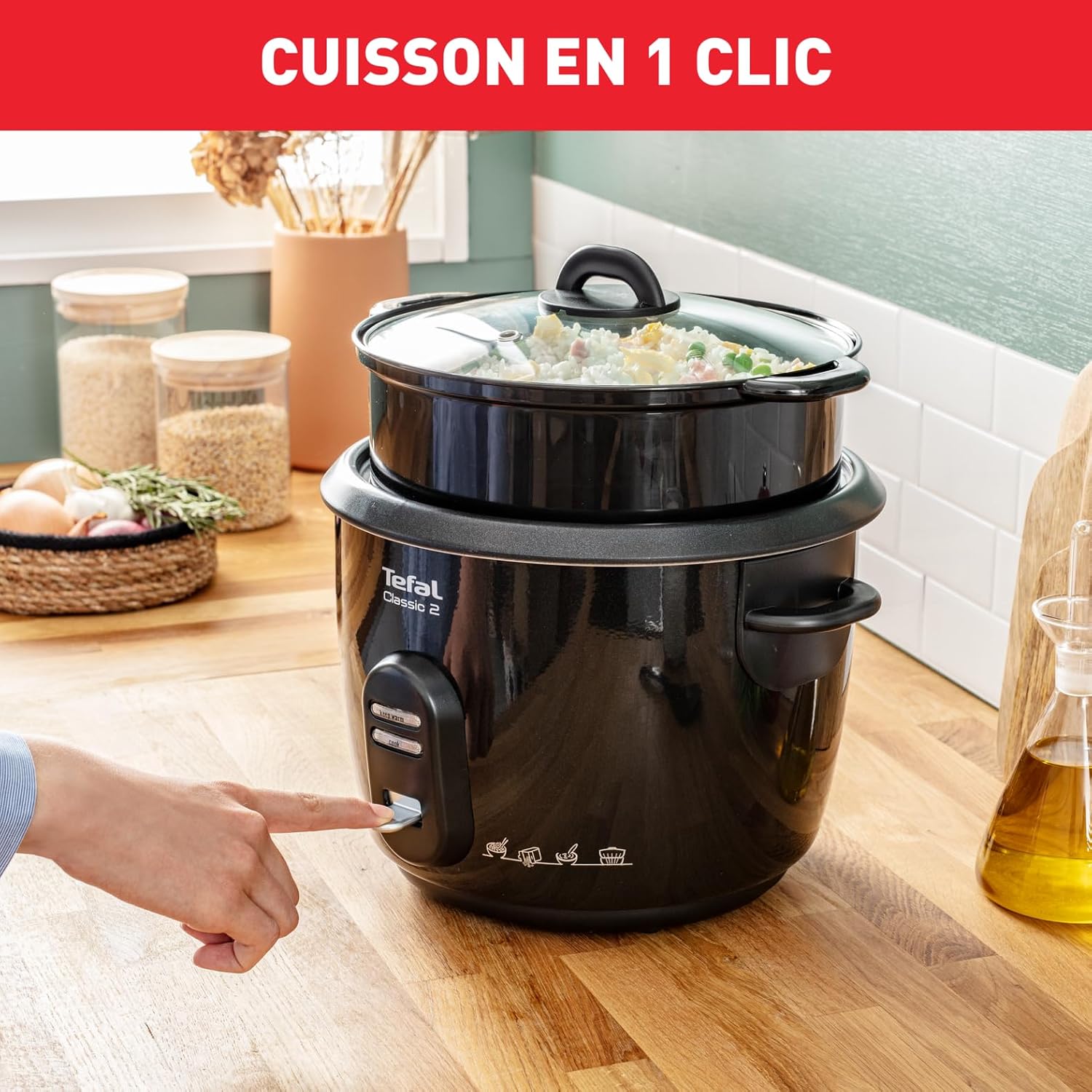 Detalle 2 de Tefal Classic 2 cuiseur à riz 5 L — 1,5 kg de riz 🍚