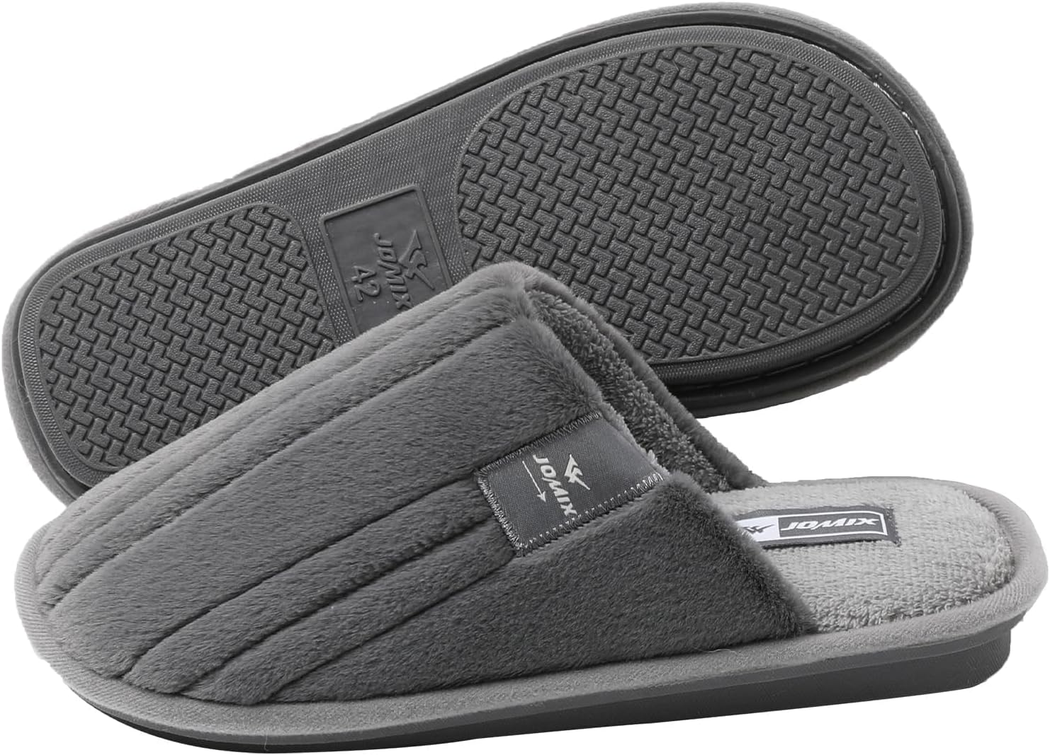 Detalle de Jomix winterpantoffels voor heren, warm pluche, maten 41-48