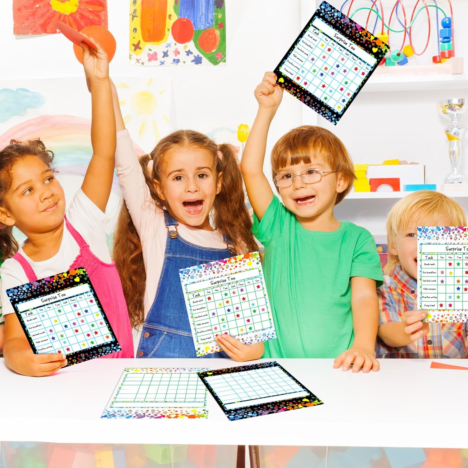 Detalle de Utron 17JLB0001 Reward Chart for Kids, 80-Pack with 2 Designs and 2,160 Star Stickers