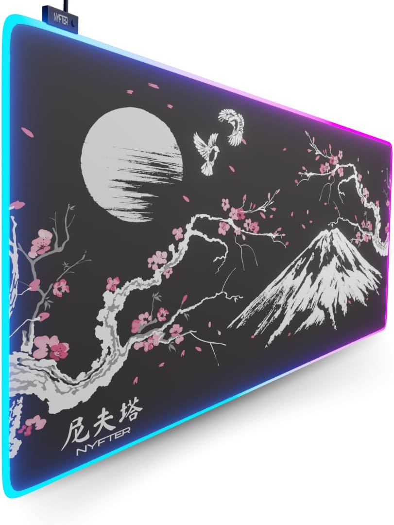 Thumbnail 3 de Nyfter XXL Gaming-Mauspad Sakura Weiß (900 x 500 mm) – Premium Fuji, wasserabweisend & rutschfest
