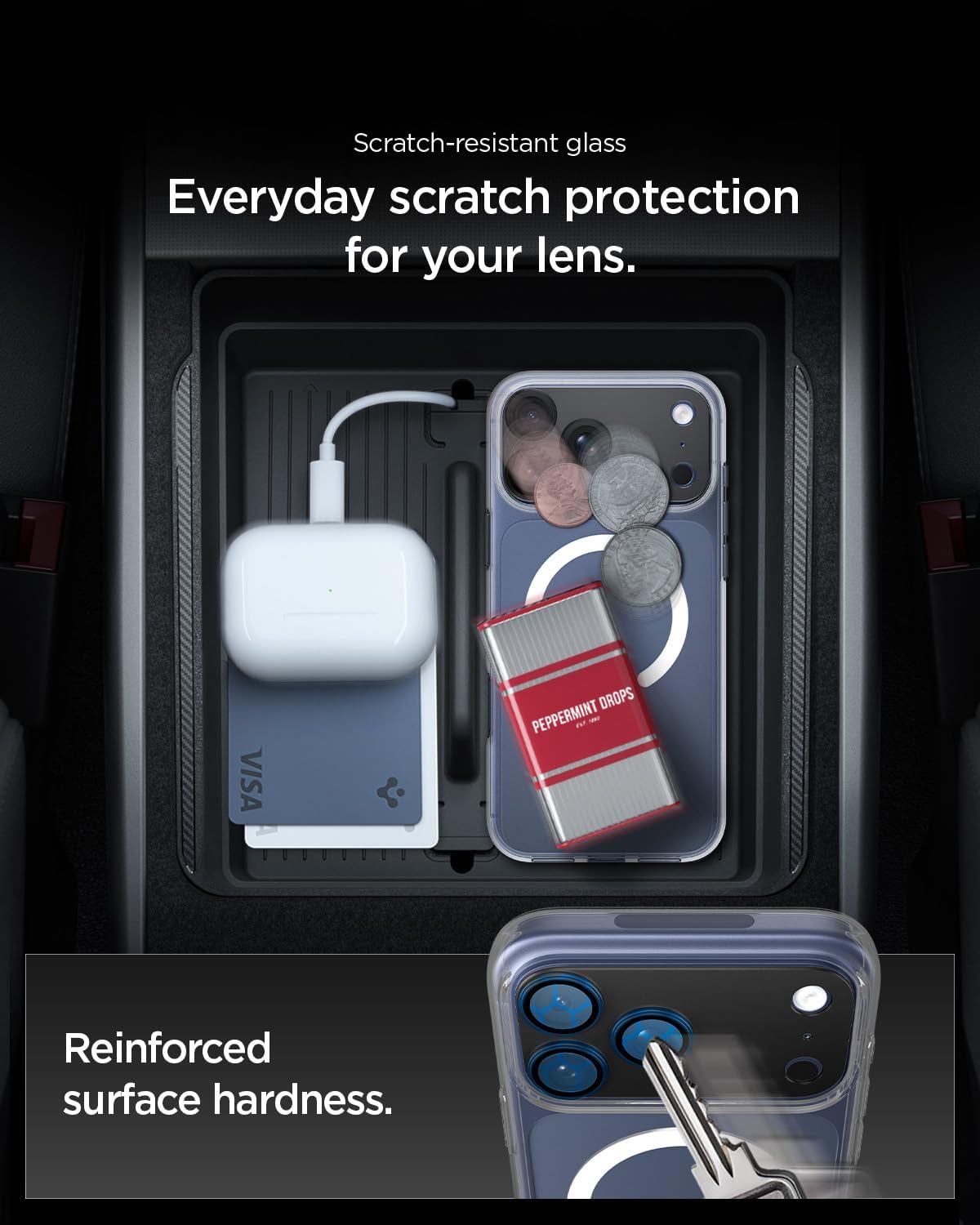 Thumbnail 5 de Protection caméra Spigen Glas.tR EZ Fit Optik Pro XL pour iPhone 17 Pro — verre trempé 9H (kit d’installation)
