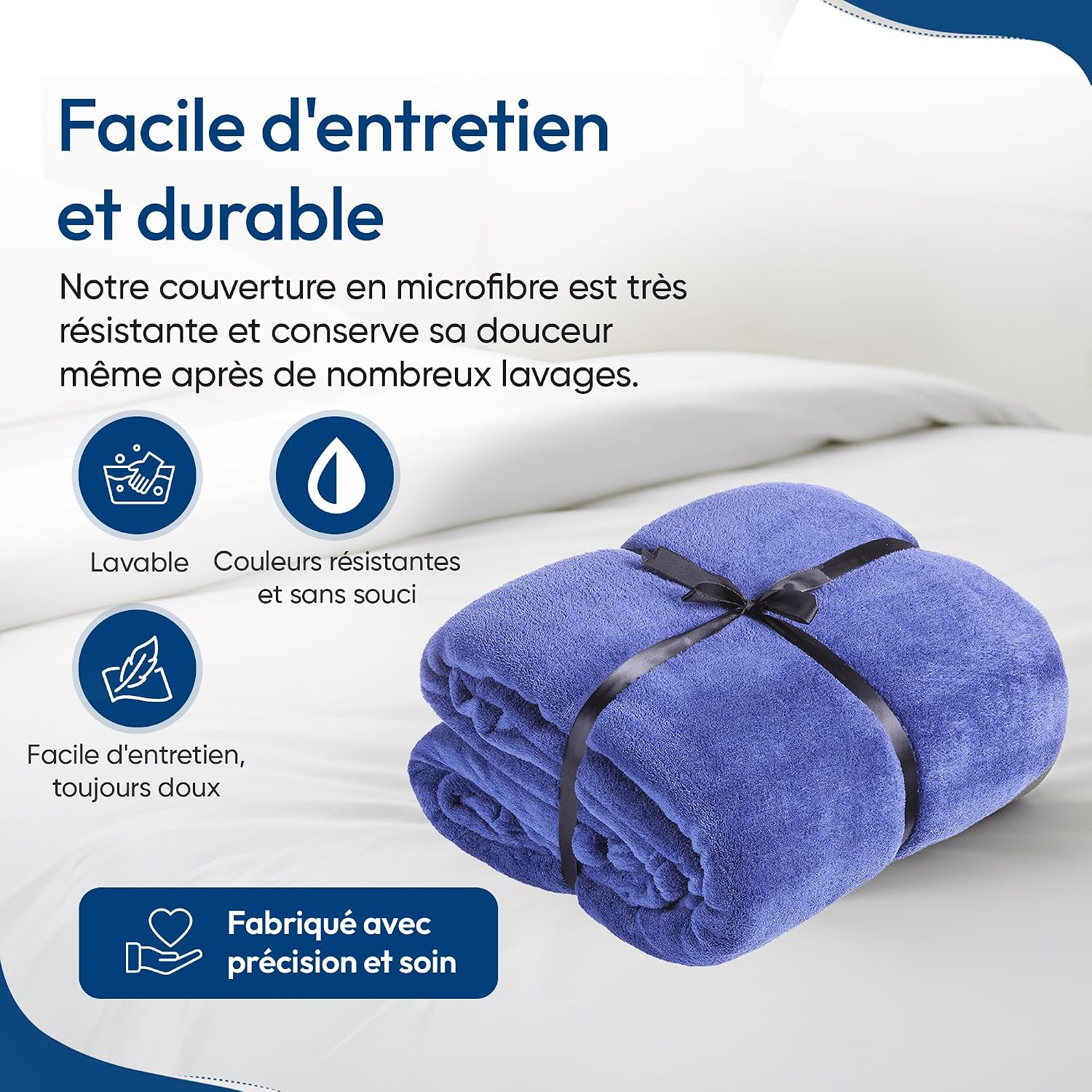 Thumbnail 1 de Feluna XXL-knuffeldeken van koraalfleece, 220 x 200 cm, indigo met kasjmiergevoel