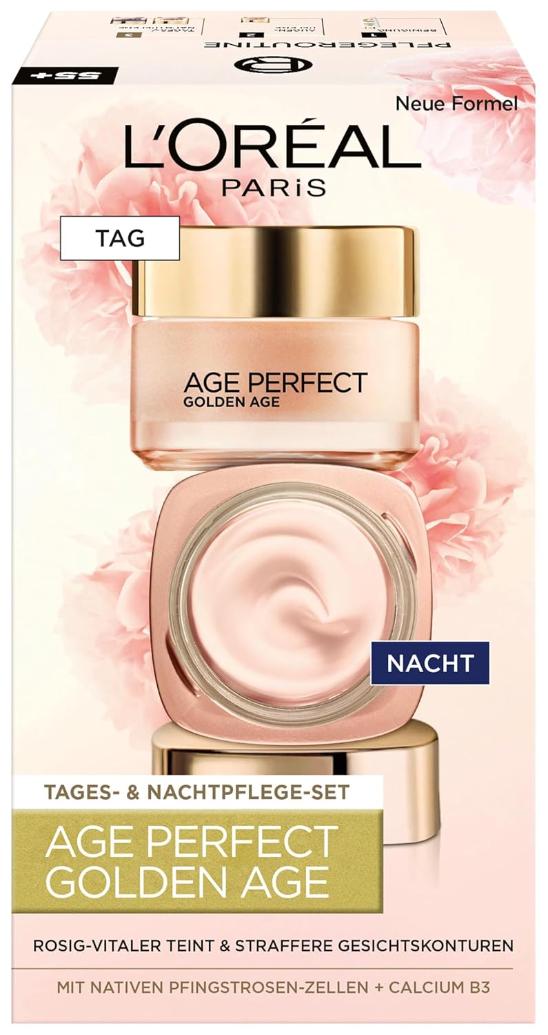 Detalle de L'Oréal Paris Age Perfect Golden Age Gesichtspflege-Set – 2x50 ml (Tages- und Nachtpflege)
