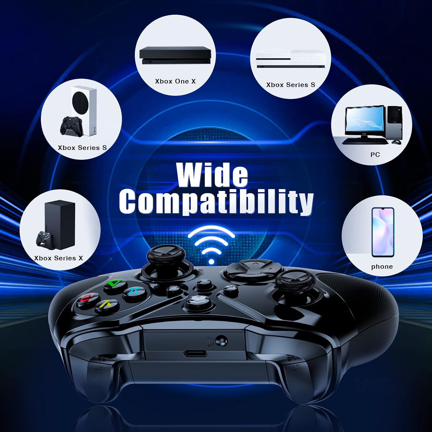 Thumbnail 5 de Dinosoo Wireless Controller for Xbox Series X|S, Xbox One & PC – Multi‑Platform, Bluetooth, Turbo & Macro Included