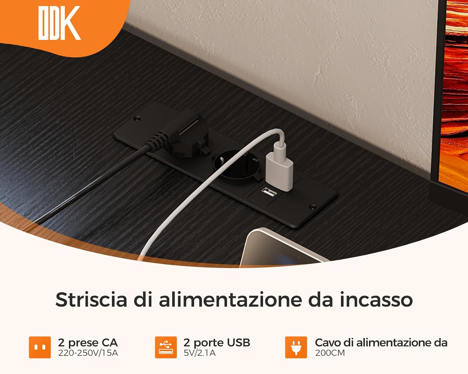 Thumbnail 4 de Scrivania angolare ODK 135×100 nero