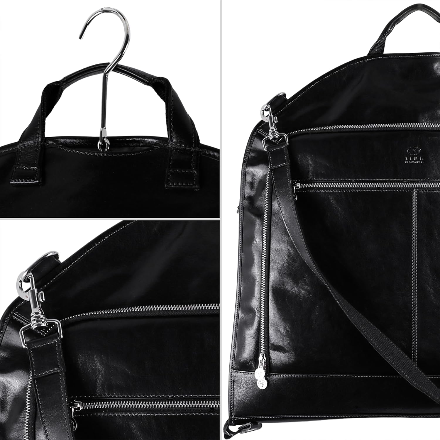 Thumbnail 3 de Time Resistance Leather Garment Bag – Suit Duffel Slim Carry-on