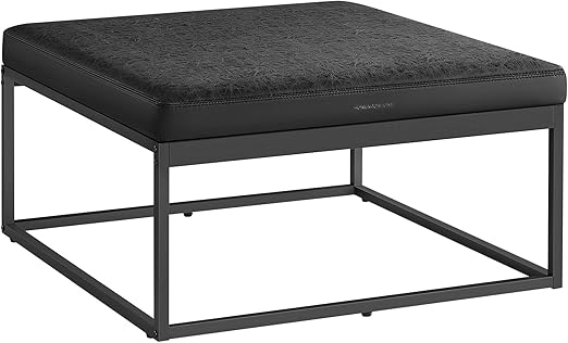 Detalle de SONGMICS HOME Luiz - Mesa de Centro Cuadrada Minimalista 🖤