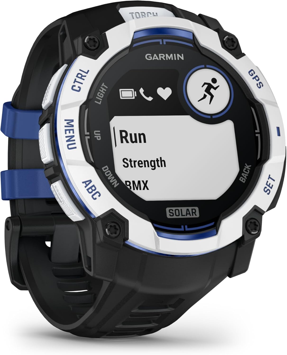 Thumbnail 2 de Garmin Instinct 3 50mm Solar rugged GPS smartwatch with LED flashlight (Whitestone/Black)