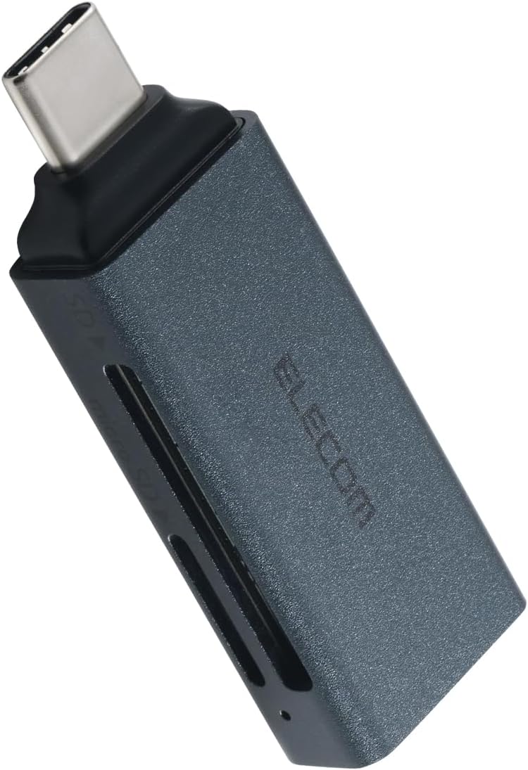Detalle de エレコム MR3C-D20EBK USB-Cカードリーダー SD・microSD対応 5Gbps