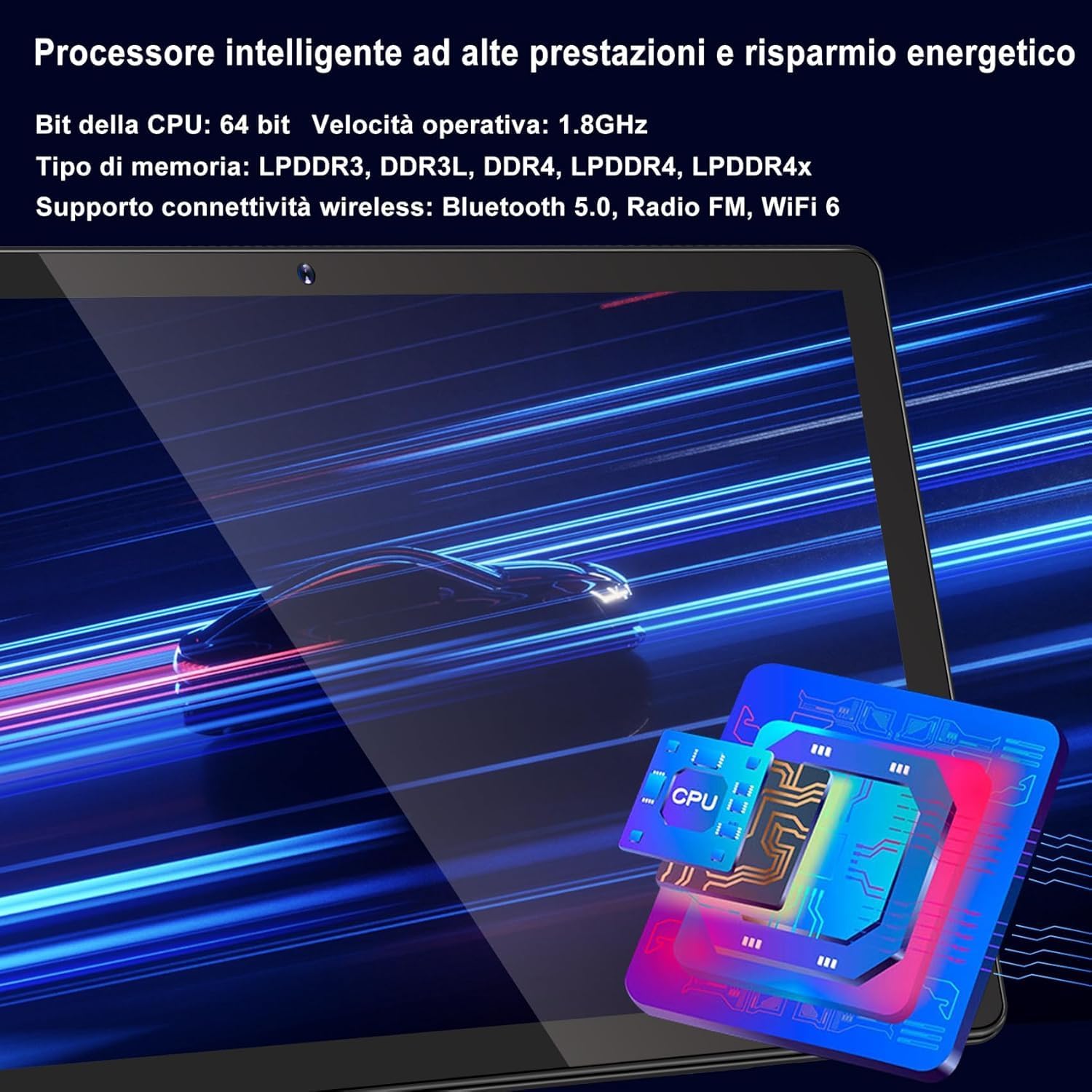 Thumbnail 4 de DMOAO Tablet 10 pollici Android con 18GB RAM + 128GB ROM (espandibile), 5G Wi‑Fi 6 e Widevine L1, custodia, oro rosa