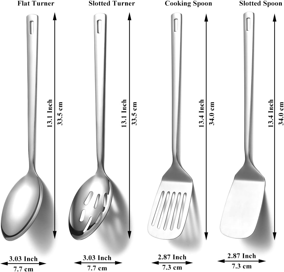 Thumbnail 1 de HOMQUEN stainless steel kitchenware set (4-piece utensils) for everyday cooking and easy cleaning