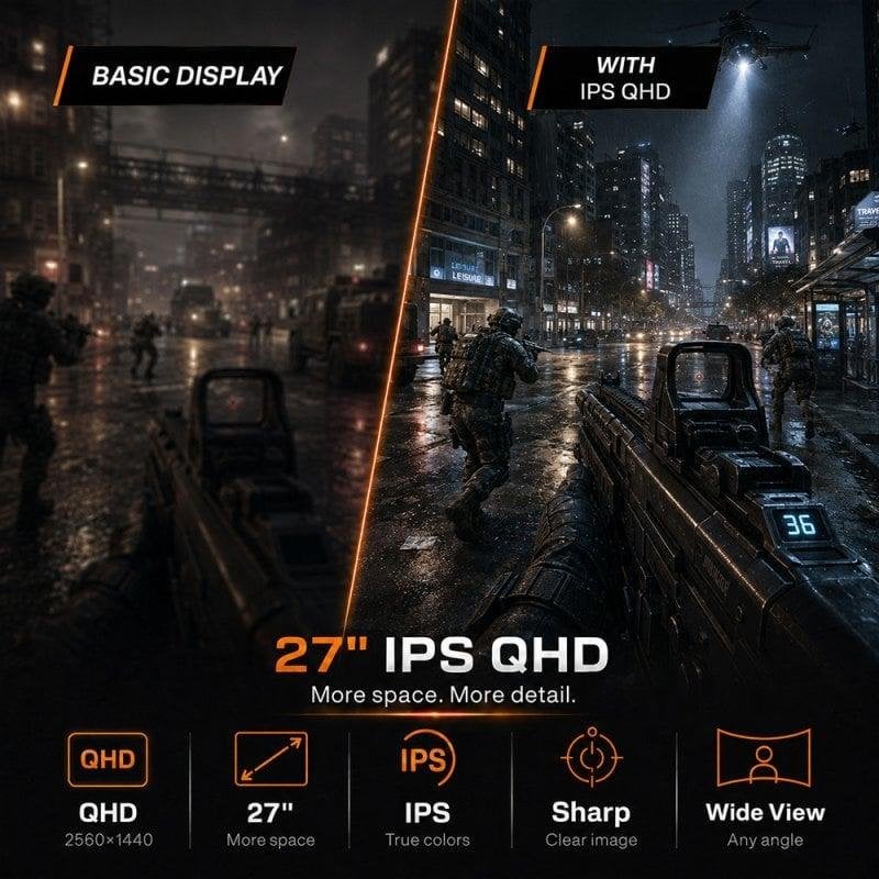 Thumbnail 2 de PcCom Elysium Pro 27" IPS QHD 270Hz: monitor gaming ultrarrápido para competición y creación