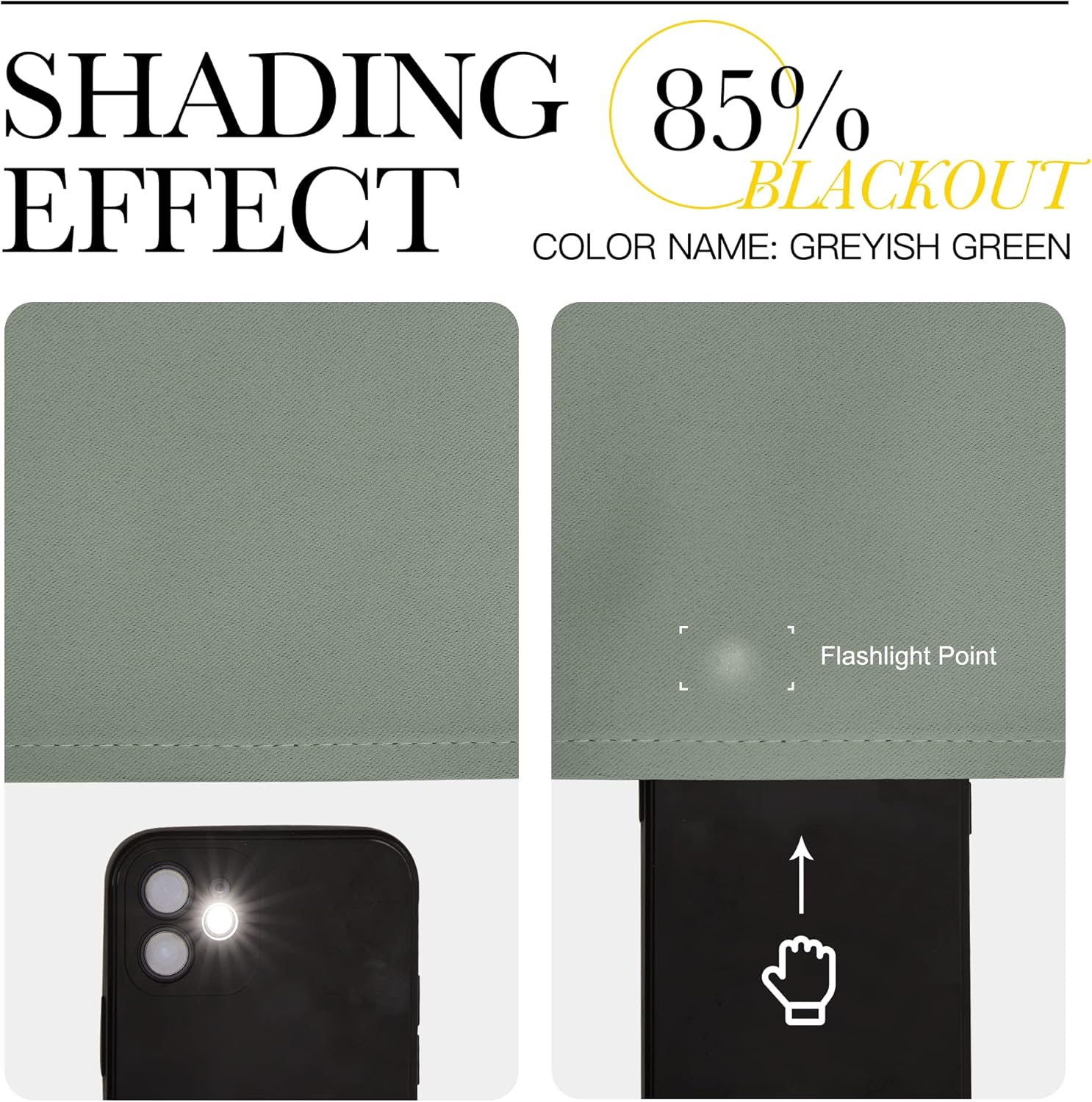 Thumbnail 4 de NICETOWN Essential Blackout Curtains 42x63 Gray Green