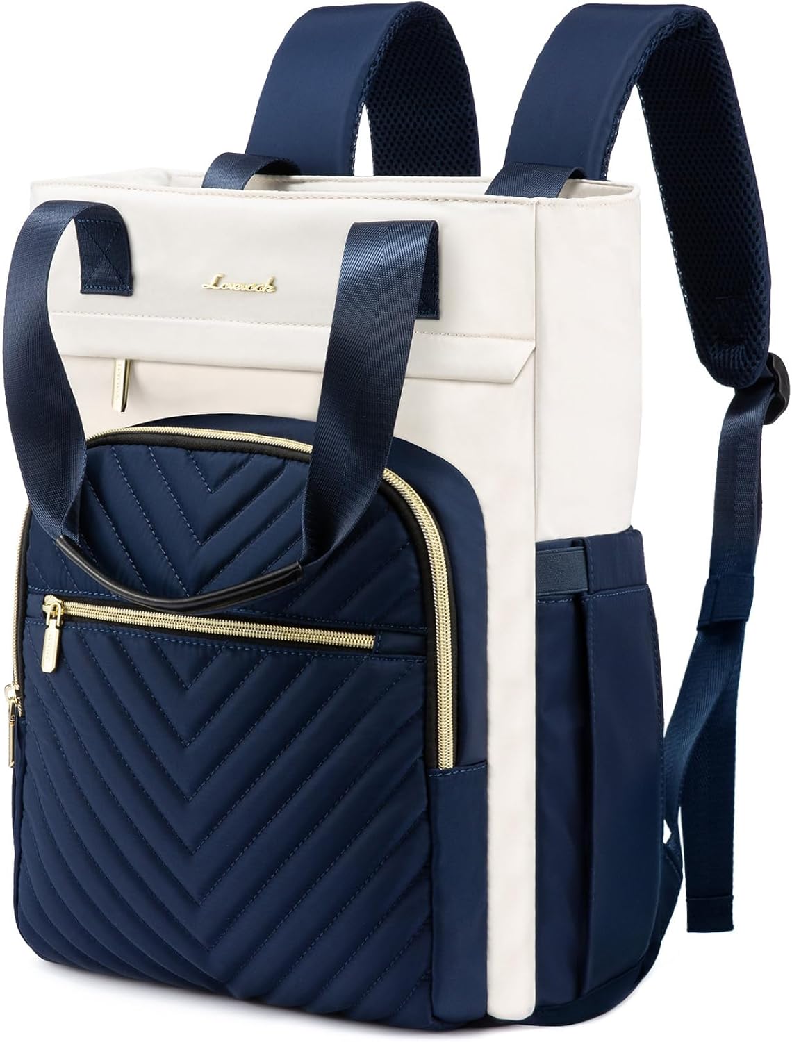 Detalle de LOVEVOOK 2-in-1 Damen Rucksacktasche mit Laptopfach – wasserdicht, vielseitig einsetzbar