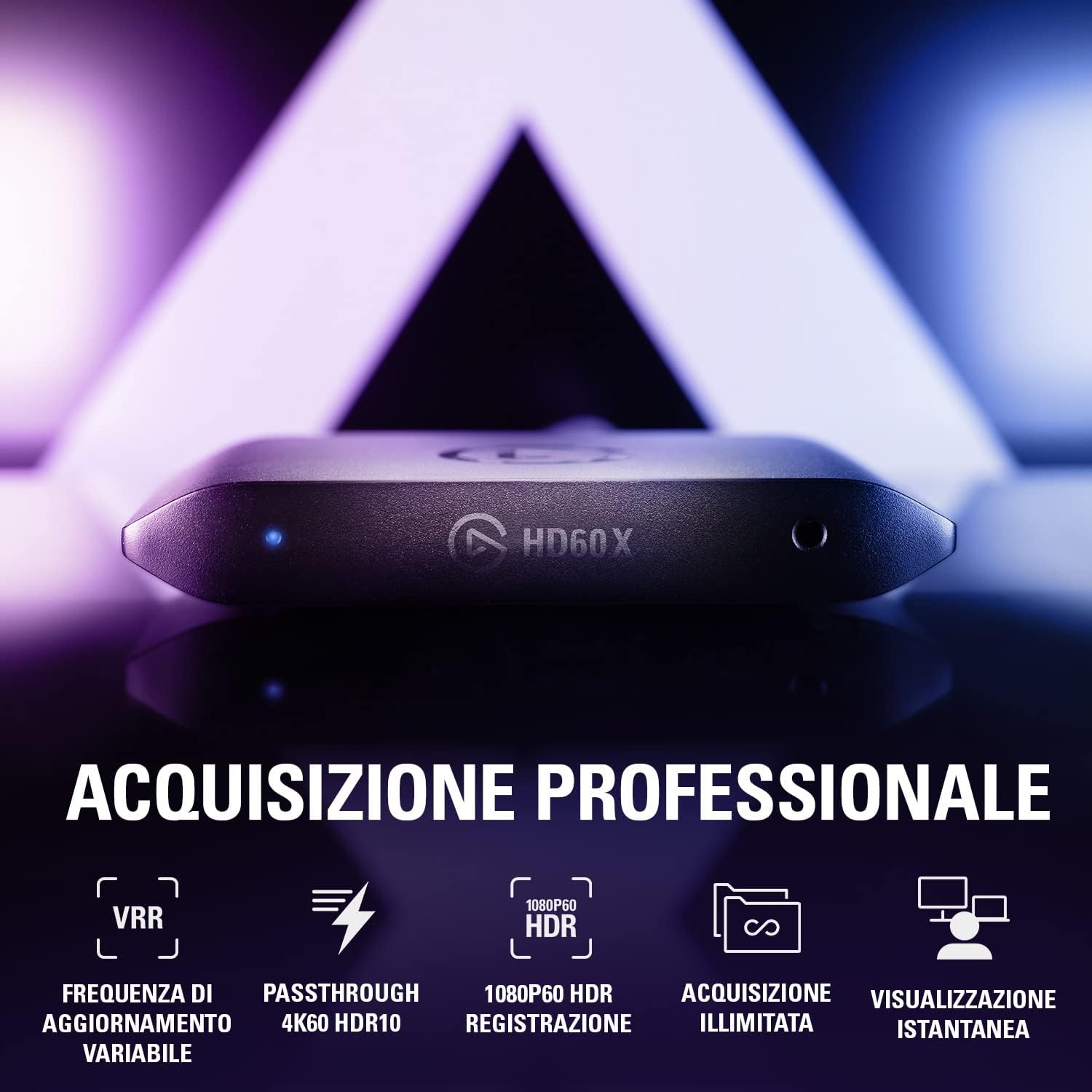 Detalle 2 de Elgato HD60 X: streaming e registrazione in 1080p60 HDR10 o 4K30 con latenza ultra-bassa