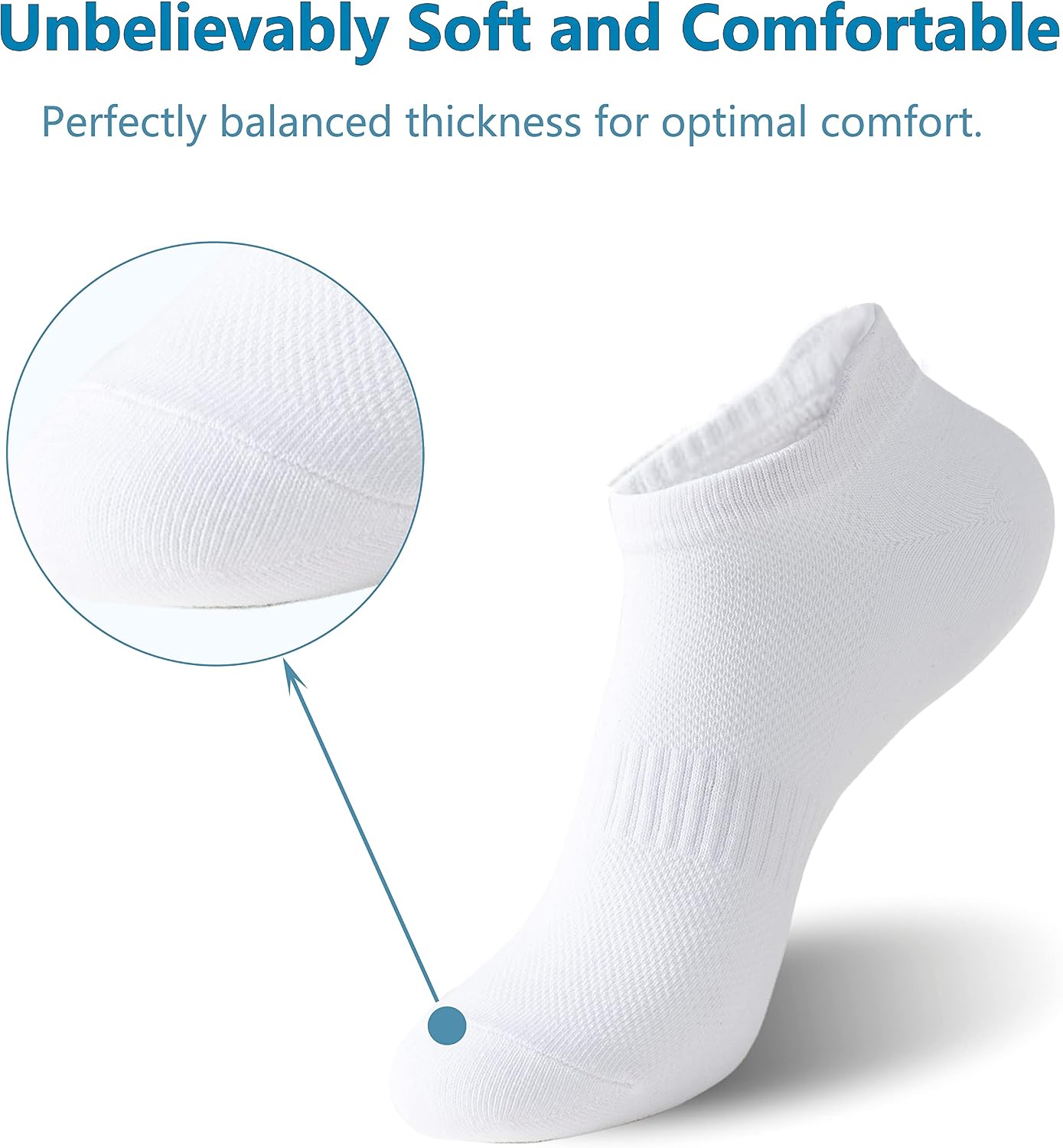 Detalle de Irisbear Women’s Ankle Socks (6 Pairs) Low Cut Tab & No-Show Athletic Running Socks