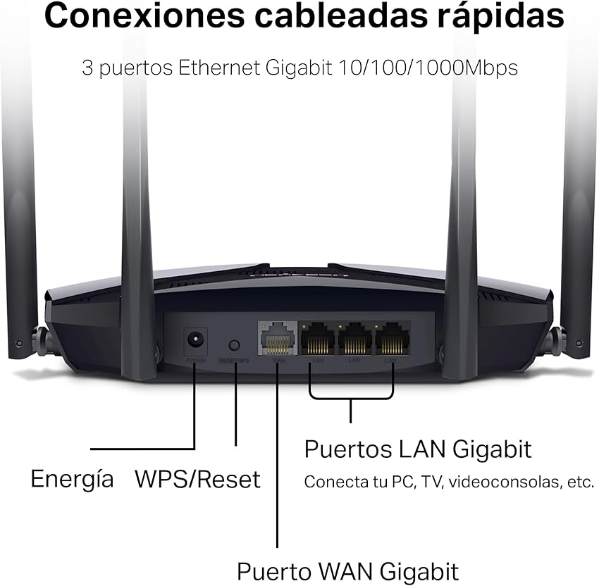 Thumbnail 3 de Mercusys MR3000X Router WiFi 6 3000Mbps 🌐