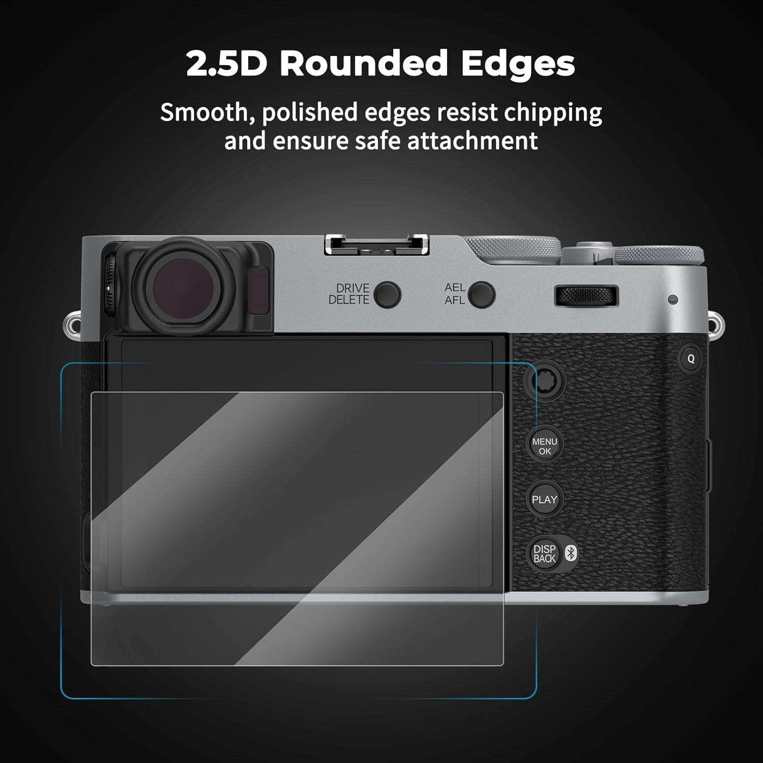 Detalle de Lot de 3 protections d’écran SMALLRIG en verre trempé ultra-fin 0,3 mm pour Fujifilm X100VI / X100V / X-E4 / X-T4 / X-T5 et Ricoh GR IV