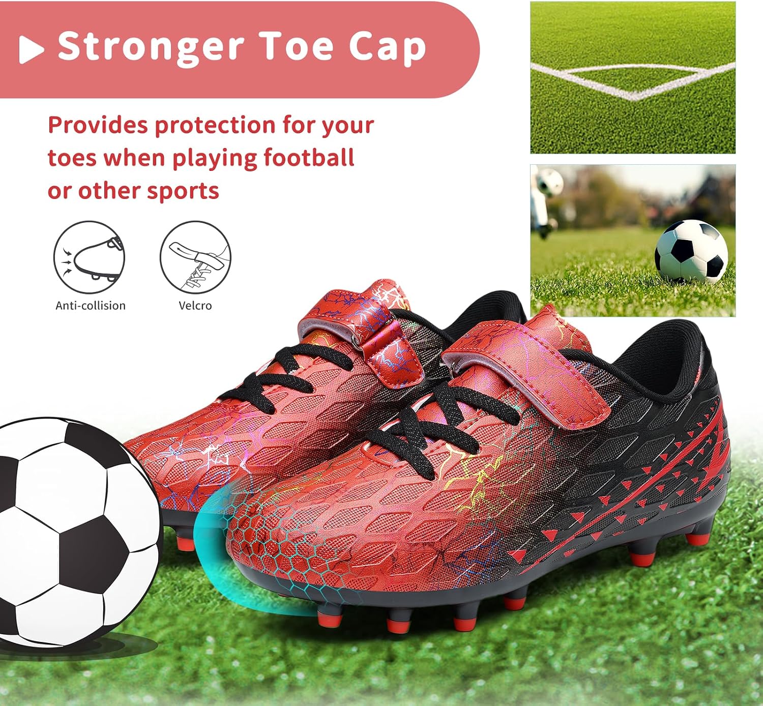 Detalle de Hanani Boys FG/AG Football Boots Velcro