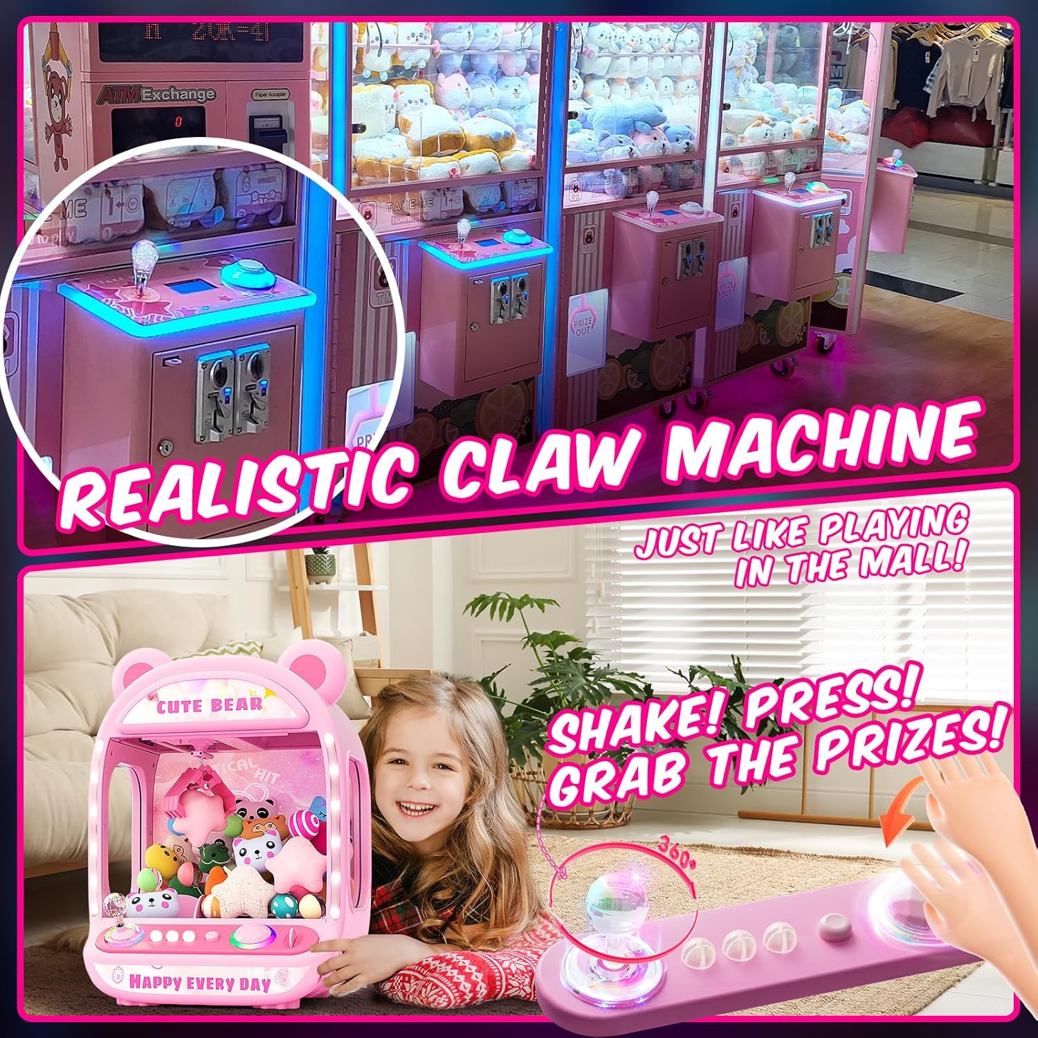 Thumbnail 2 de Skirfy Claws Machines for Kids Mini Unicorn Claw Game (Ages 6+) with Sound Effects & Mute