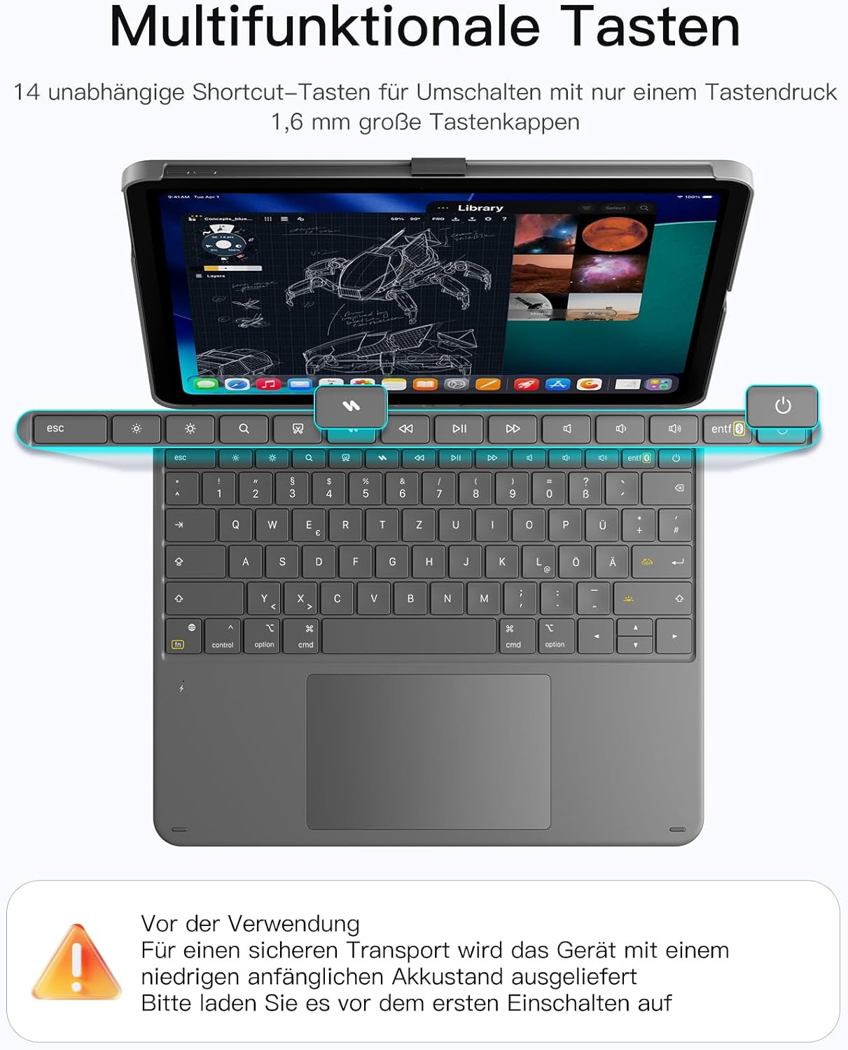 Thumbnail 5 de Inateck Tastatur Hülle für iPad Pro 13 2025/2024