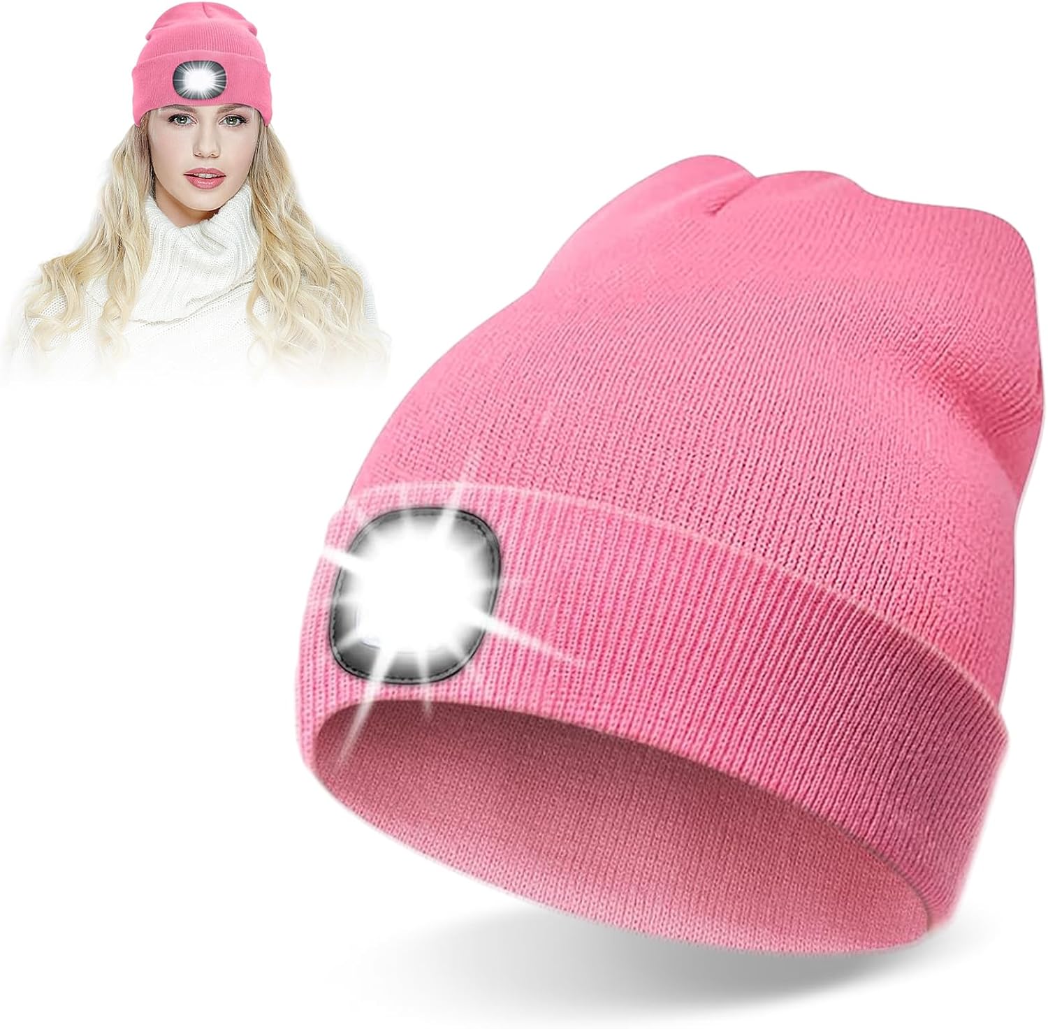 Bonnet tricoté avec Lumière USB Rechargeable UQTUKO — Chaud, mains libres et polyvalent pour l’hiver