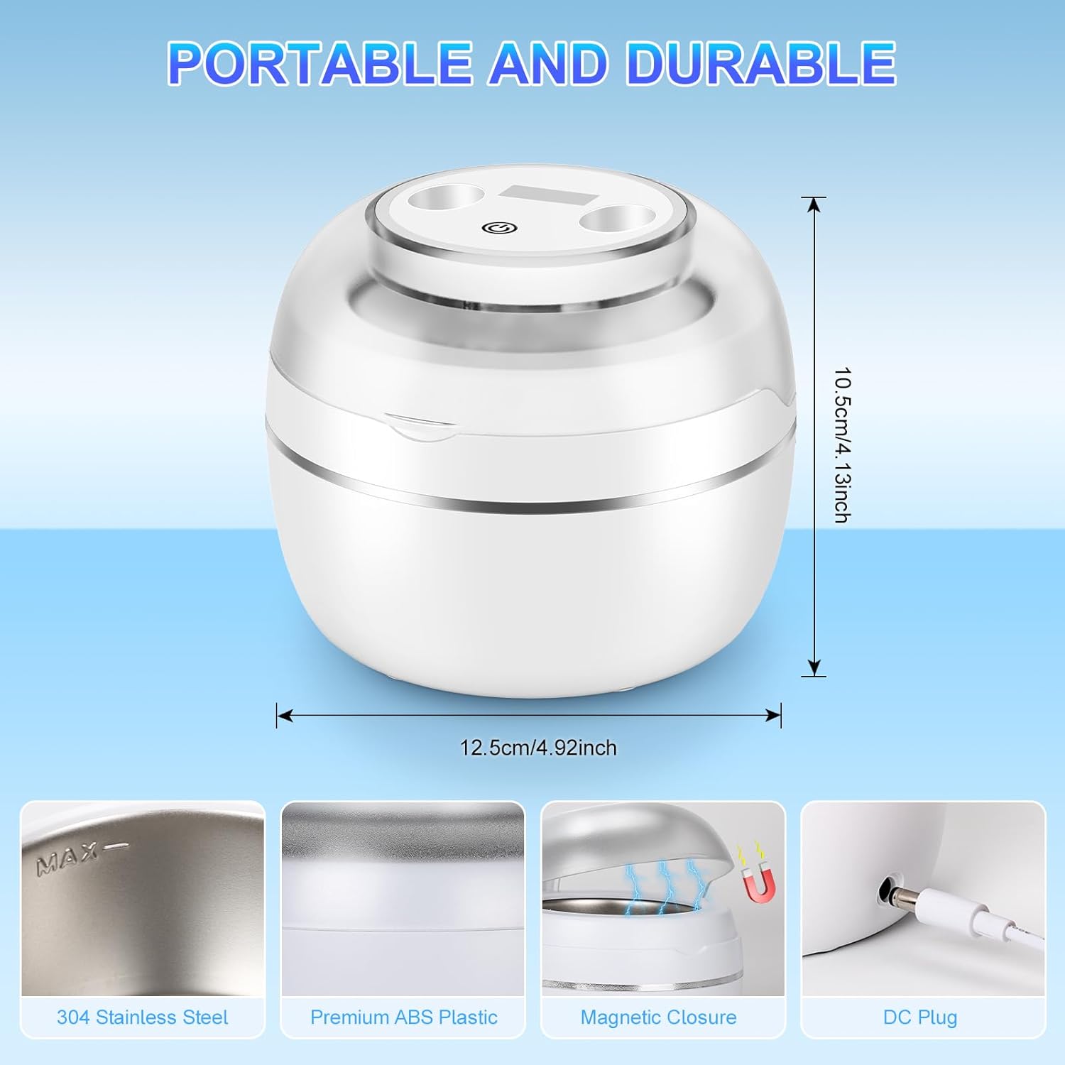 Thumbnail 6 de LVYOUIF Pulitore Ultrasuoni 50000Hz con UV e 4 Modalità – pulizia profonda per protesi, gioielli e accessori, 250 ml
