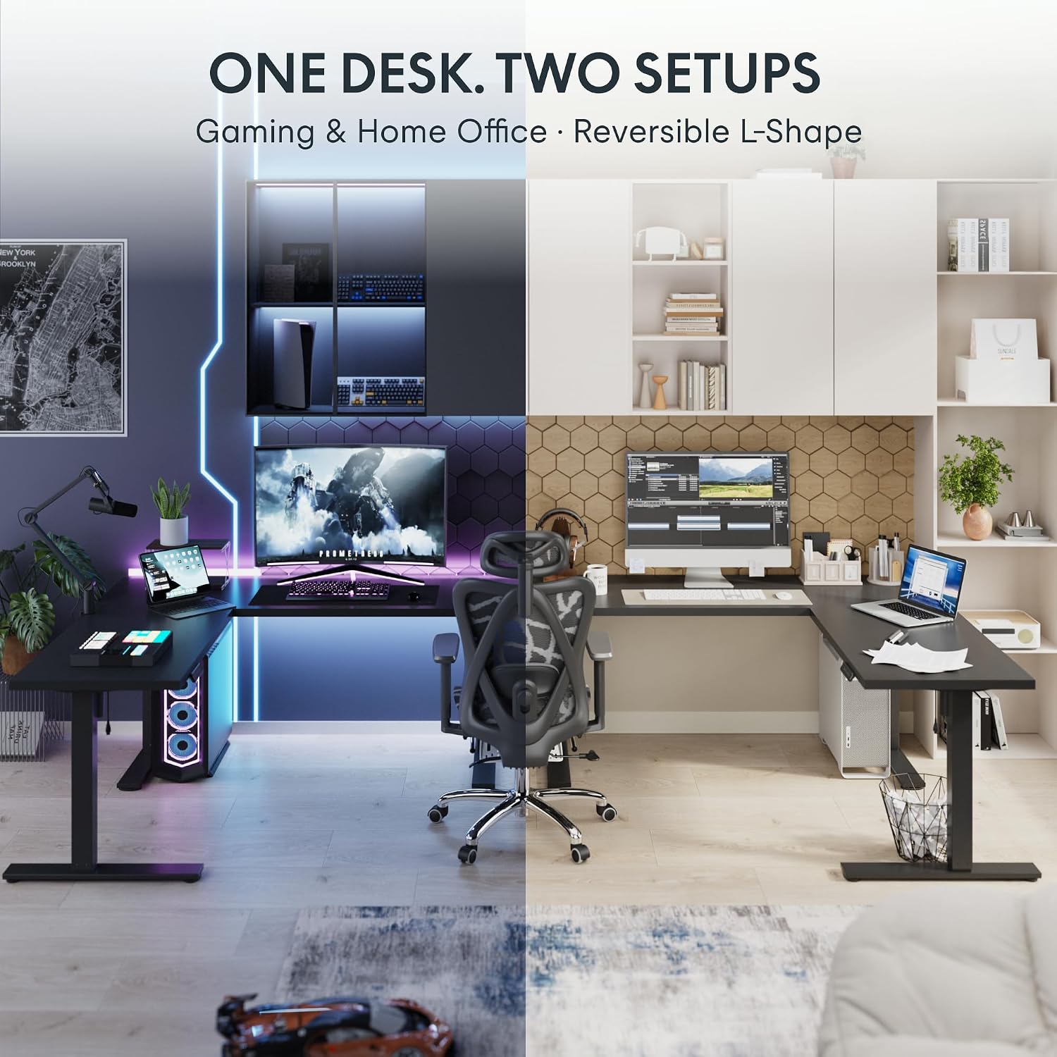 Detalle 2 de FLEXISPOT L-Shaped Standing Desk 63 x 48