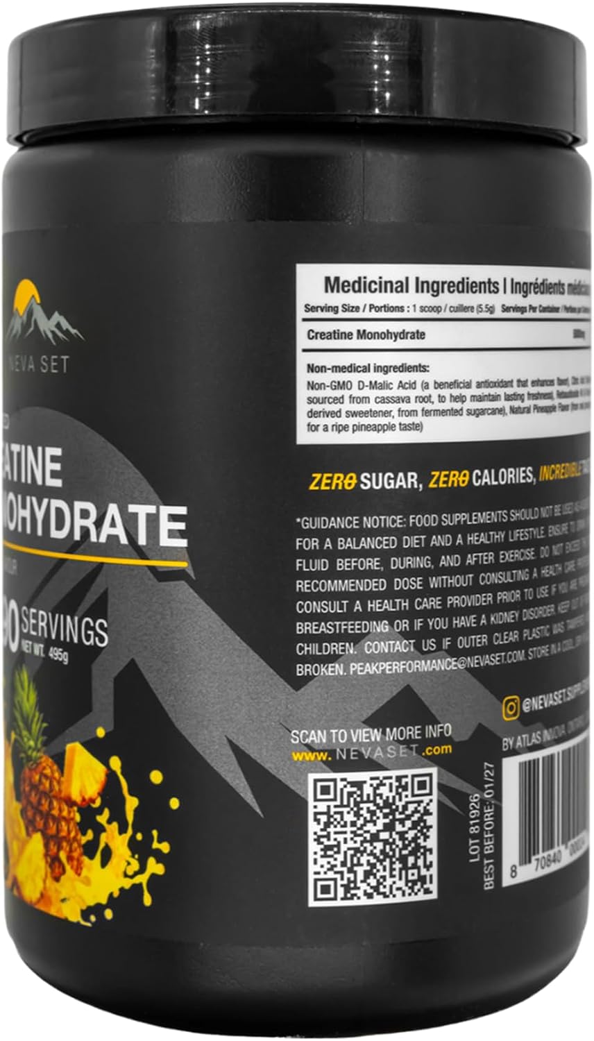 Detalle 2 de NevaSet Creatine Monohydrate 495g
