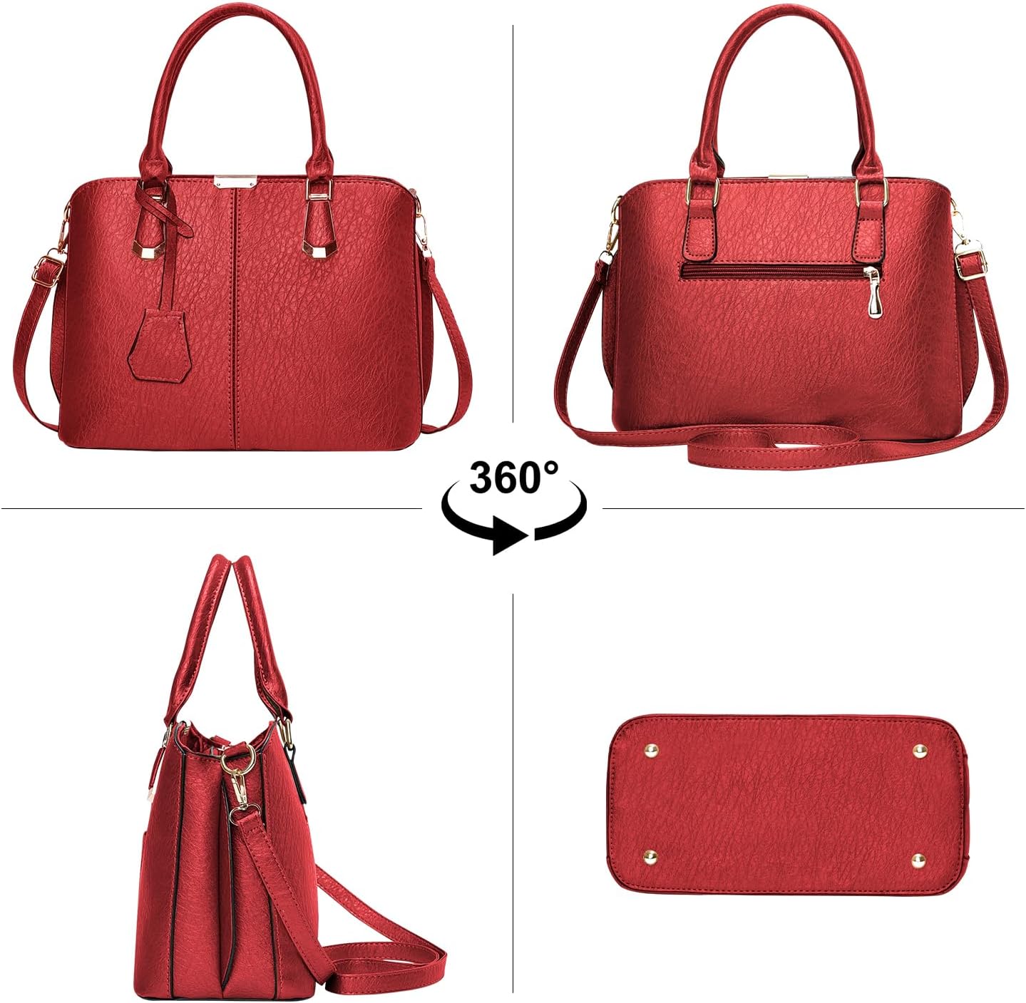 Detalle de ACNCN Womens Satchel Handbag Tote Purse with Top Handle and Removable Shoulder Strap