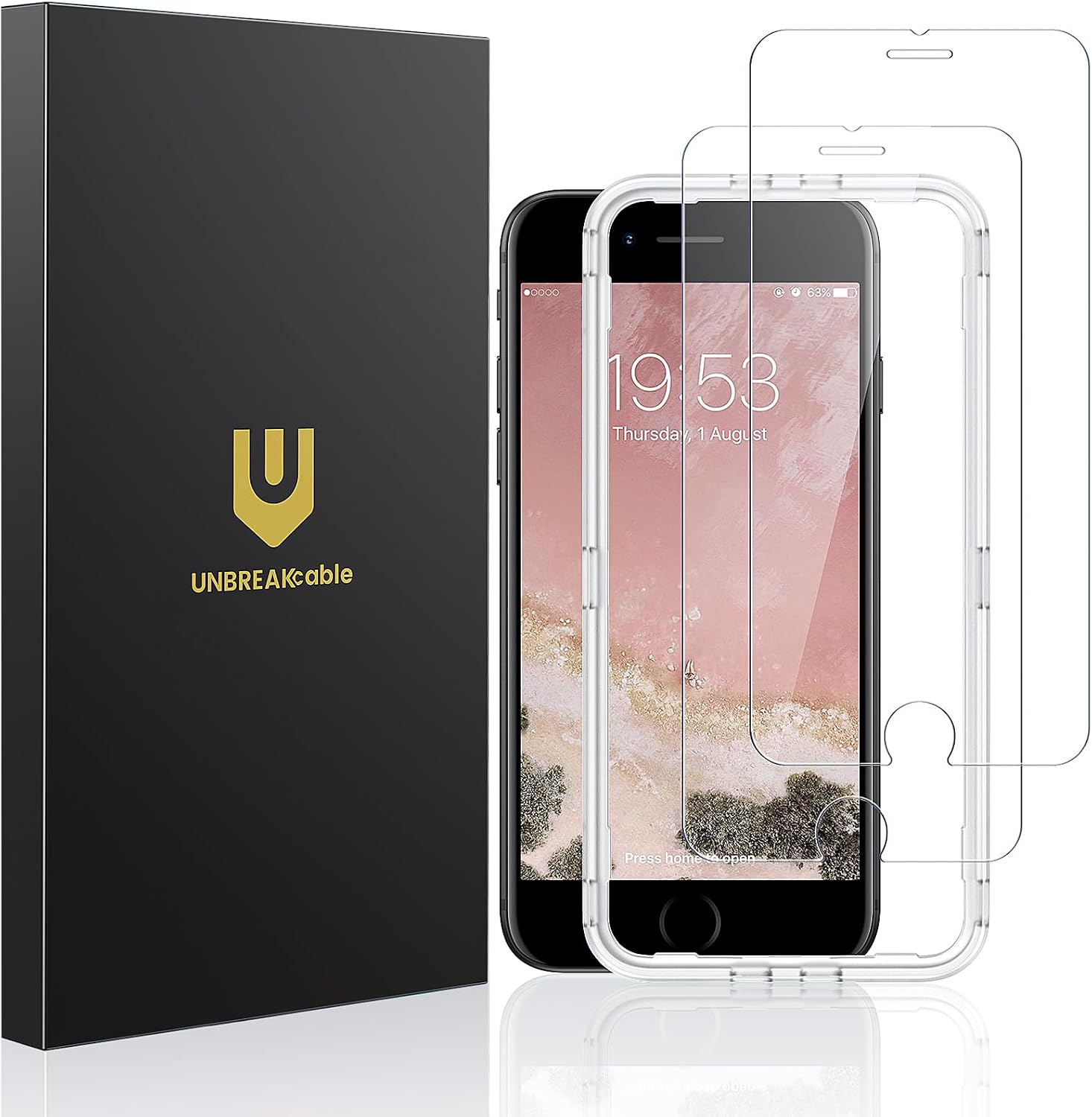 Detalle de UNBREAKcable Shatterproof Tempered Glass 2-Pack for iPhone 4.7"