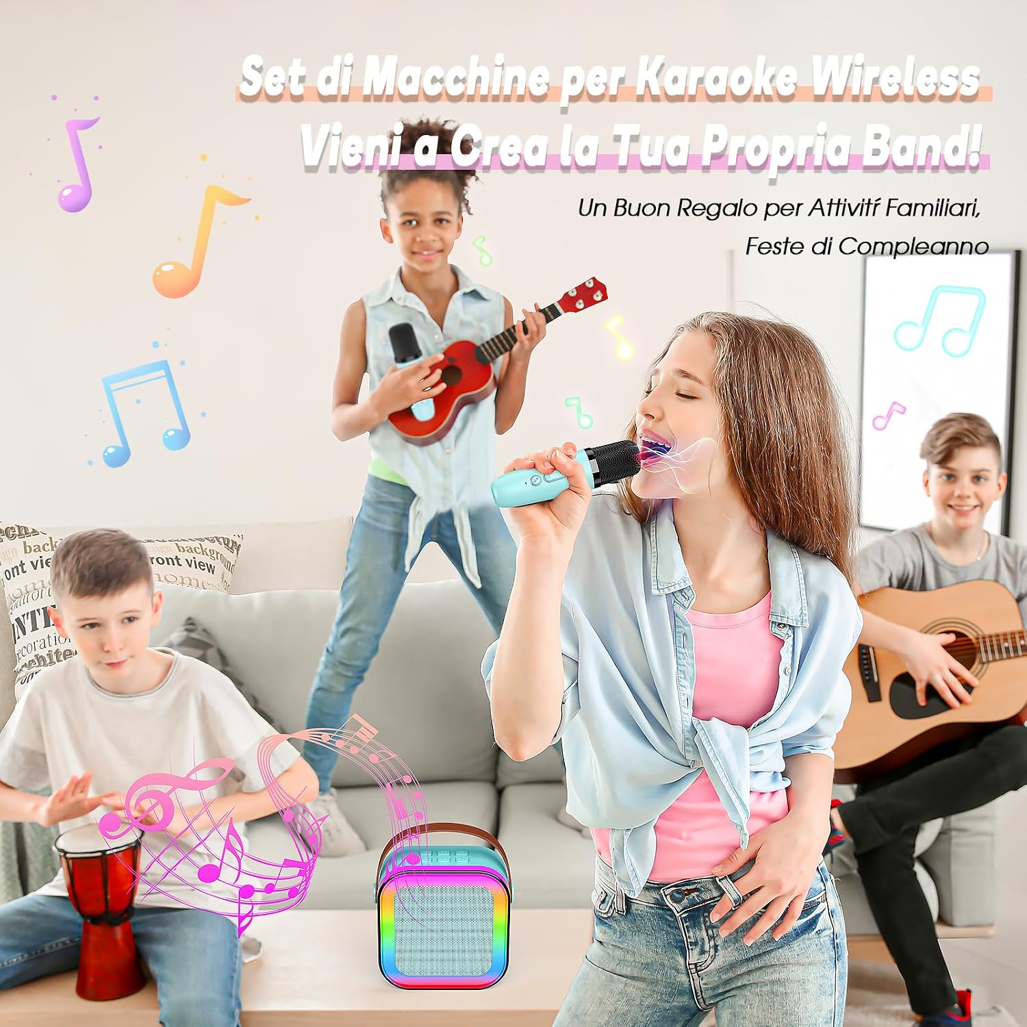 Thumbnail 6 de Microfono Bambini Karaoke Wireless 3-12 Anni