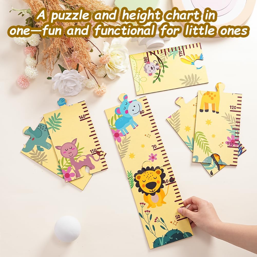 Thumbnail 3 de Aolso Metro Altezza per Bambini da Parete – Tabella di Crescita in Legno con Animali