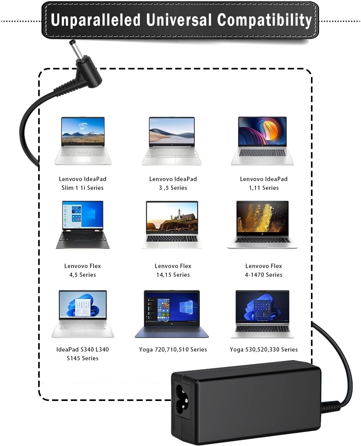 Thumbnail 2 de JPEOAYBI 65W Laptop Charger for Lenovo