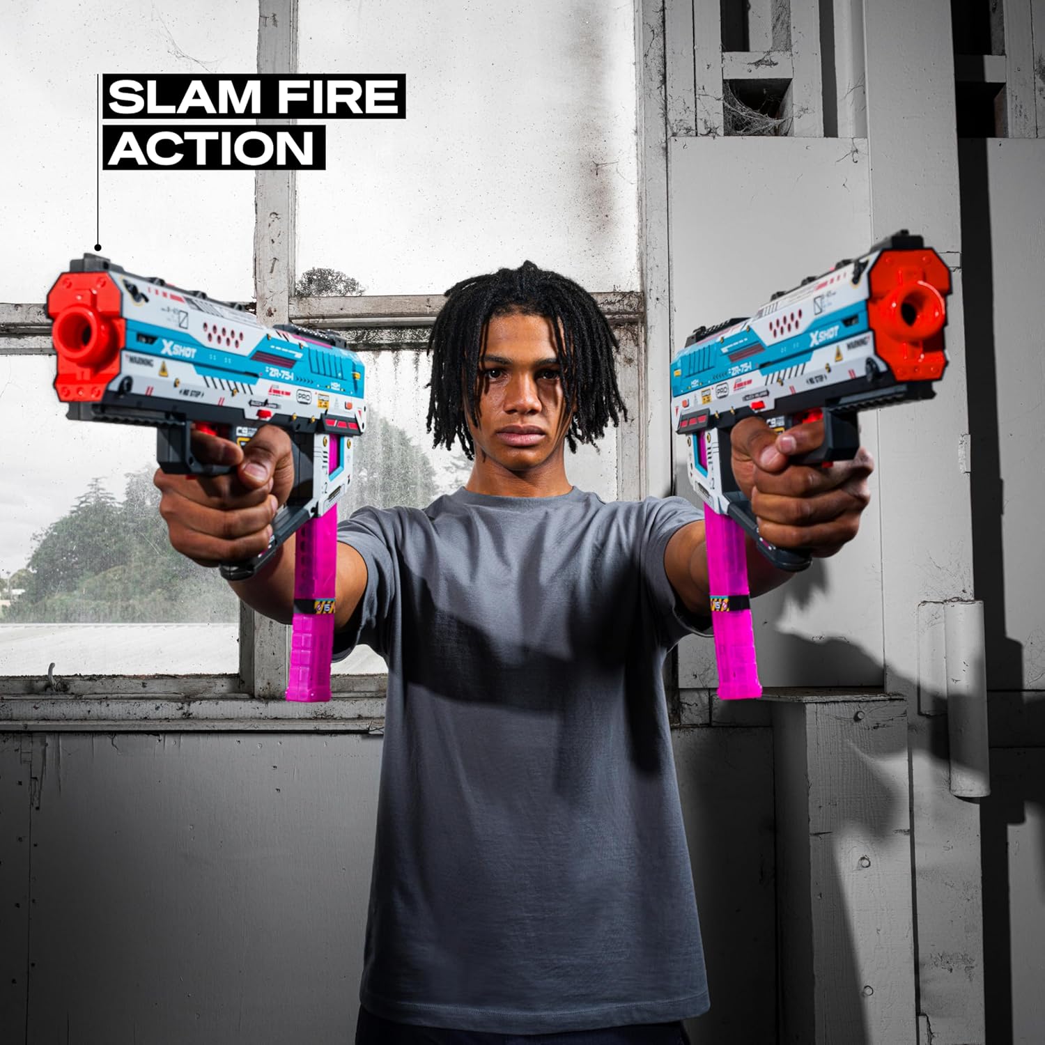 Thumbnail 3 de XSHOT Skins Pro Series Fury-X (ZURU) mit 40 Air Pocket Darts und Dart-Lagerung