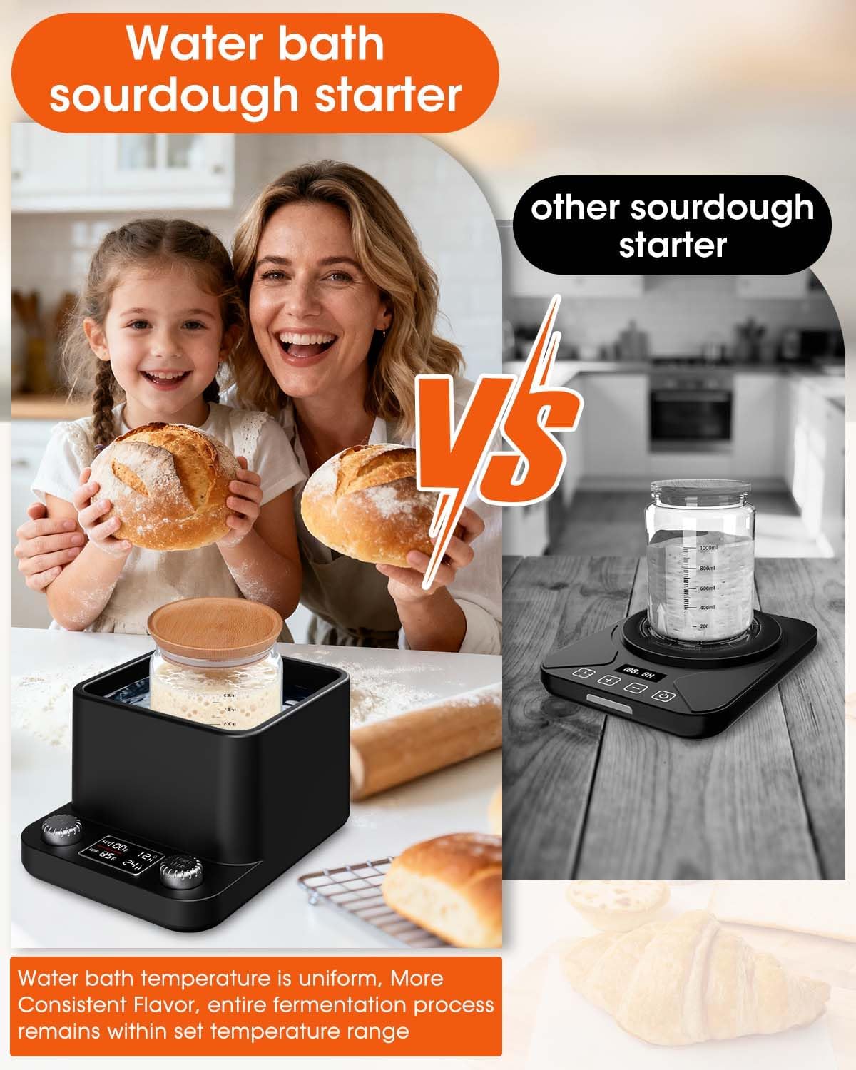Thumbnail 6 de MYMULIKE Sourdough Starter Warmer 70°F–104°F