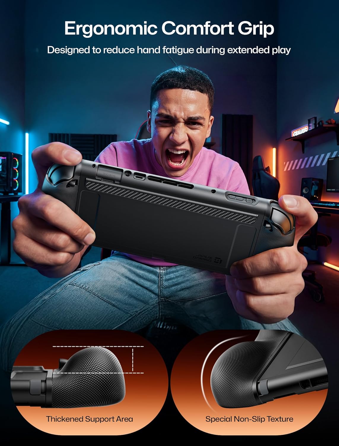 Thumbnail 5 de JSAUX Split Every Day Case for Switch 2 (PC0123B) with 8 Card Slots, Dockable Front Cover, TPU Middle Frame, and Adjustable Stand