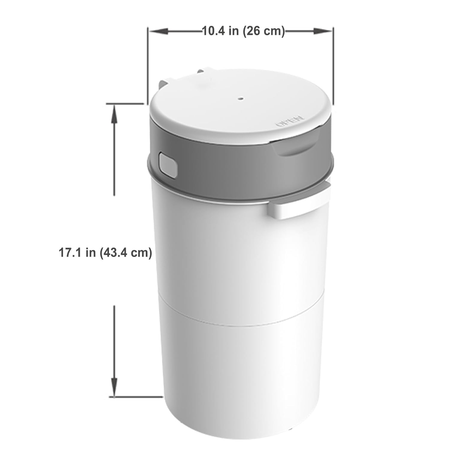 Thumbnail 4 de Bellababy Diaper Pail, 13 L, Double Odour Lock, White with 2 Refills
