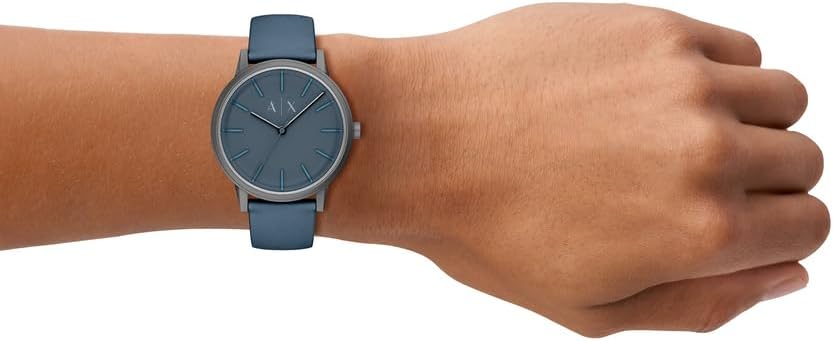 Thumbnail 1 de Armani Exchange Uhr für Herren – Quarz, 42 mm Gehäuse, blaues Lederband